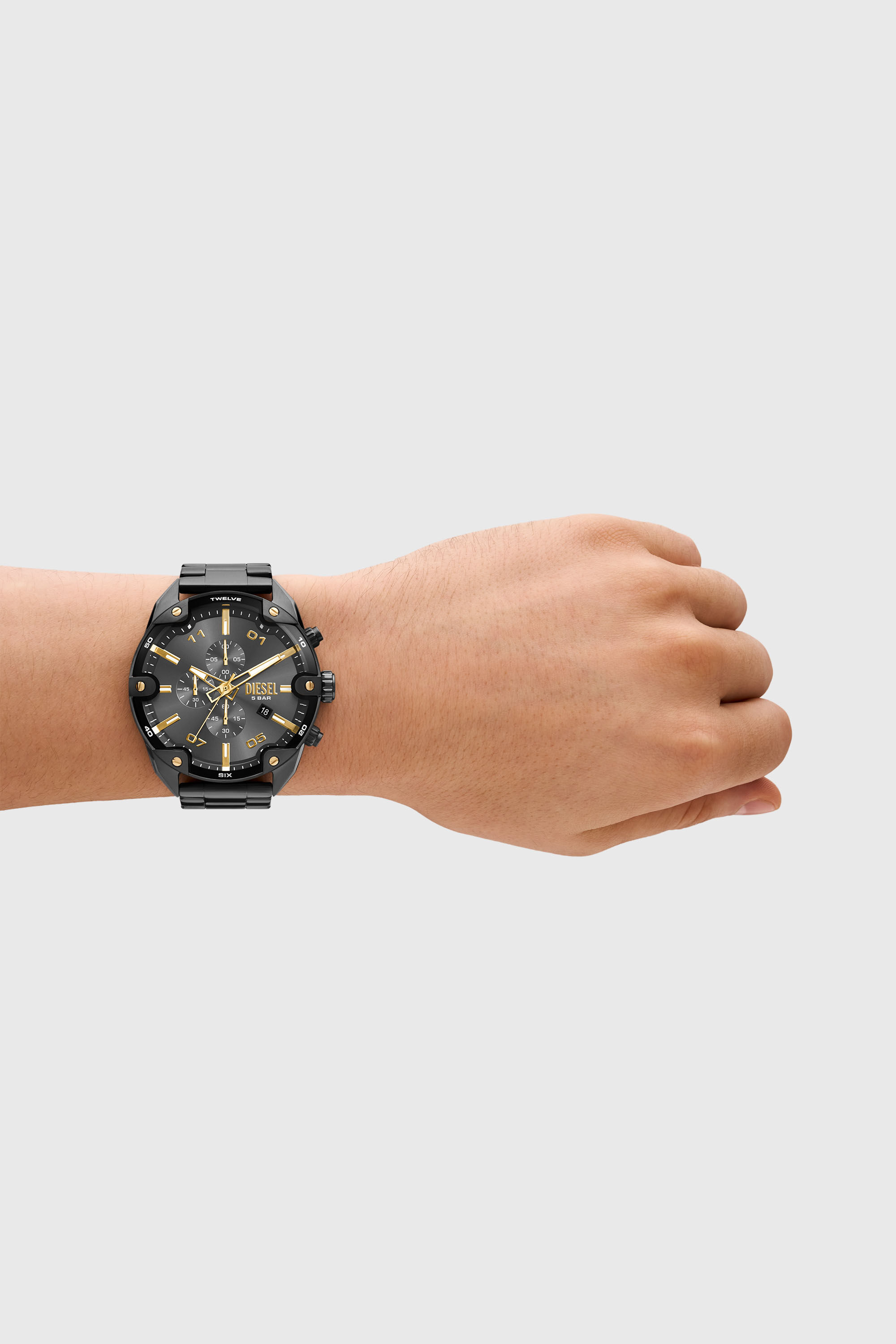 Diesel - DZ4669, Orologio Spiked in acciaio inossidabile bicolore Uomo in Grigio - 4