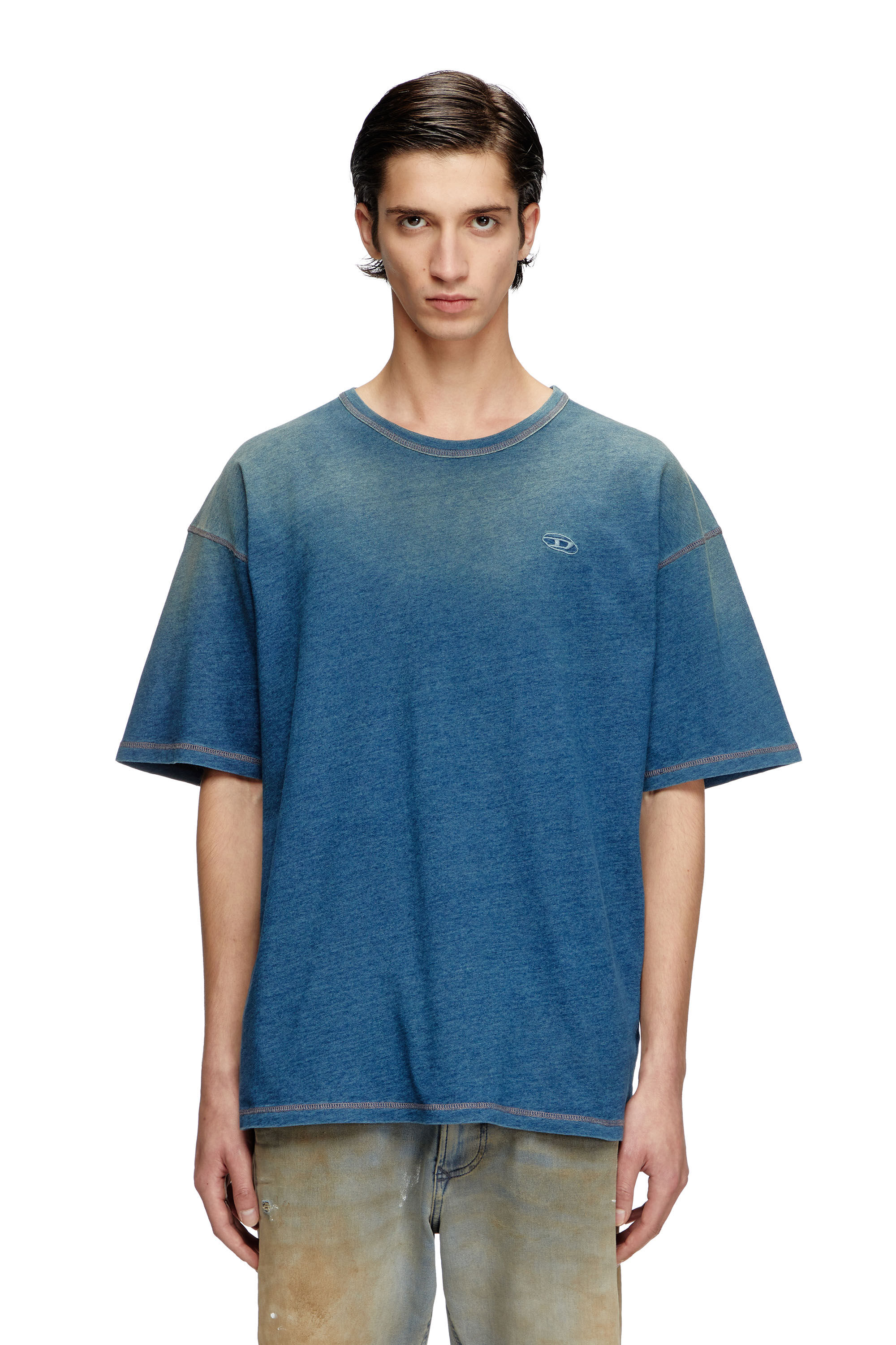 Diesel - T-BOXT-R11, T-shirt con trattamento spray Uomo in Blu - 3