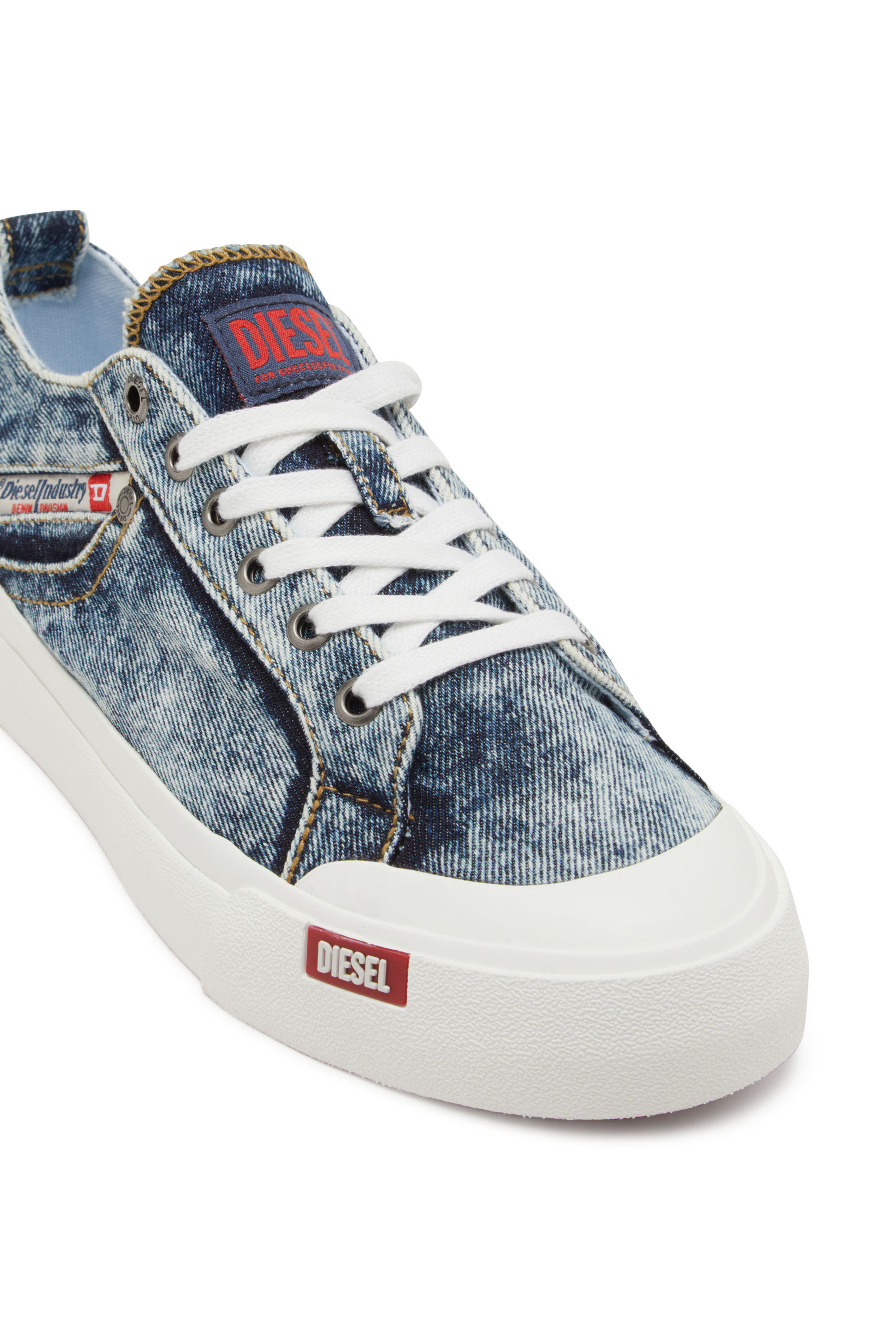 Diesel - S-ATHOS NMD LOW W, S-Athos-Sneaker in denim con taschino Donna in Blu - 5