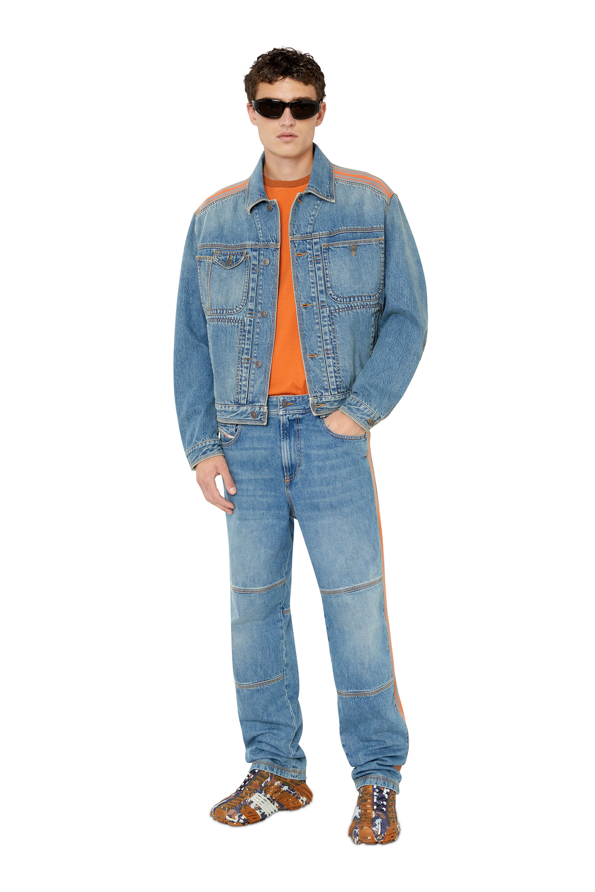 Diesel - D-Arbus 0EIAW Straight Jeans, Blu medio - Image 1