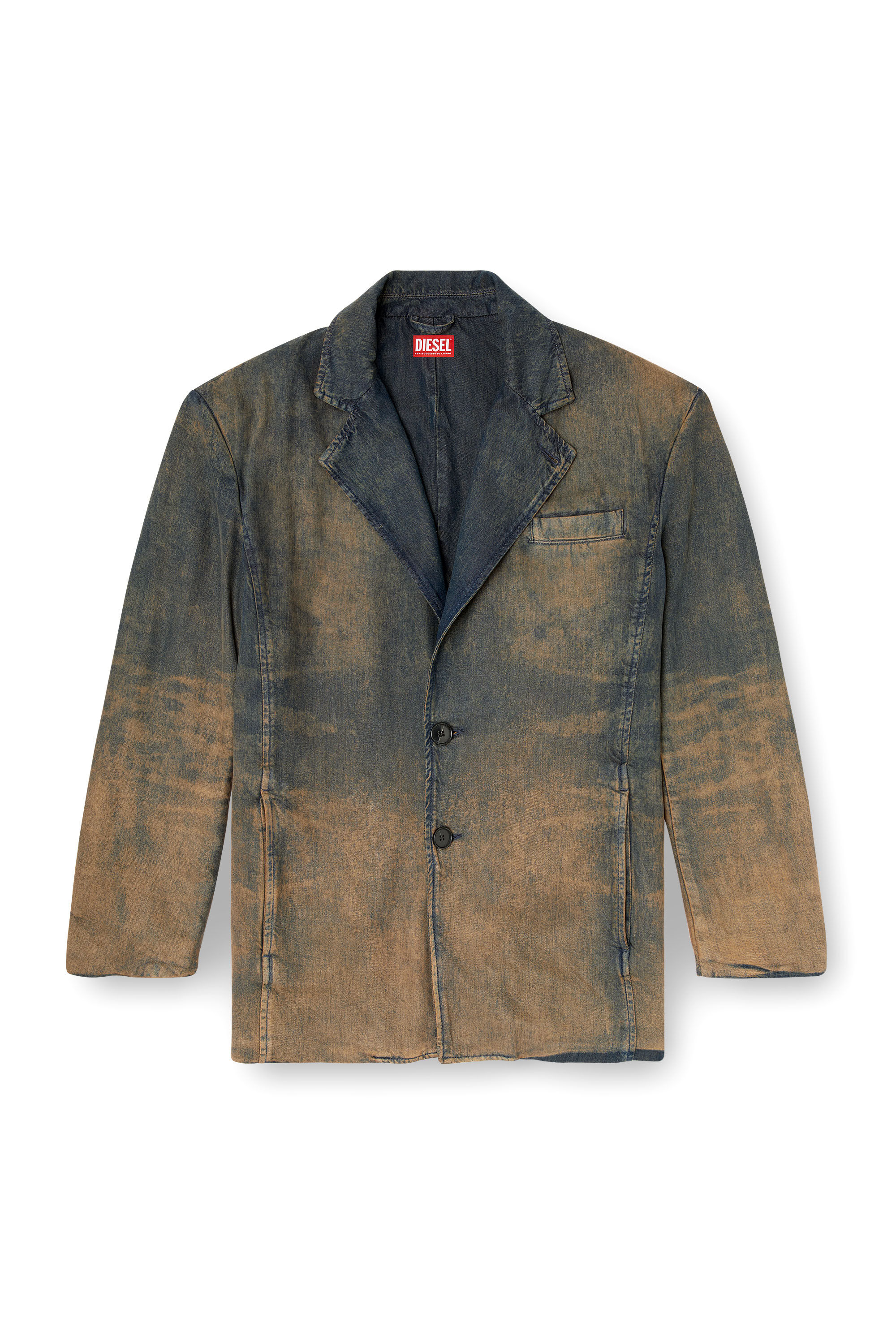 Diesel - D-REG-S, Blazer in denim fluido dégradé Unisex in Blu - 2