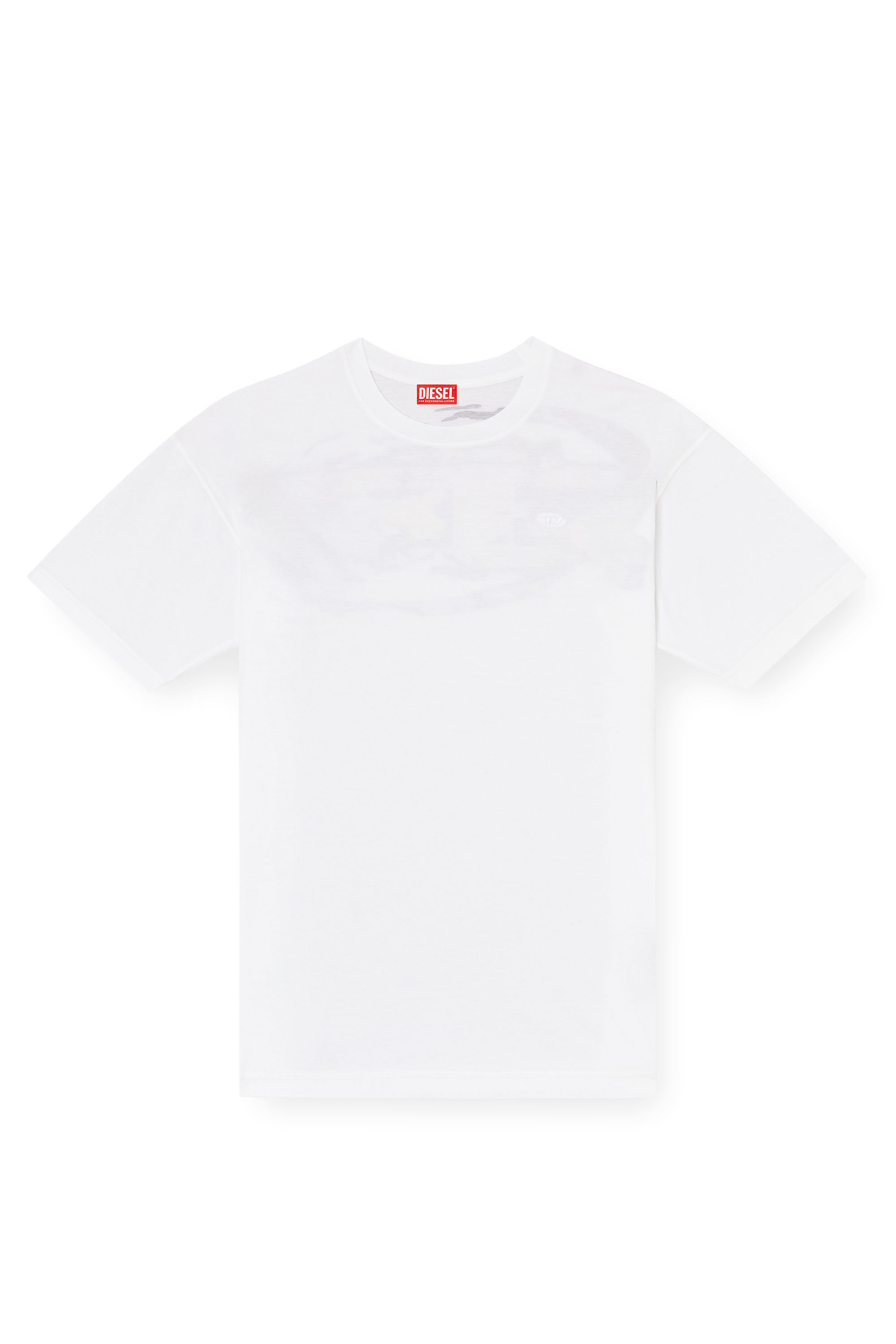 Diesel - T-BOXT-T24, T-shirt con logo Oval D Uomo in Bianco - 2
