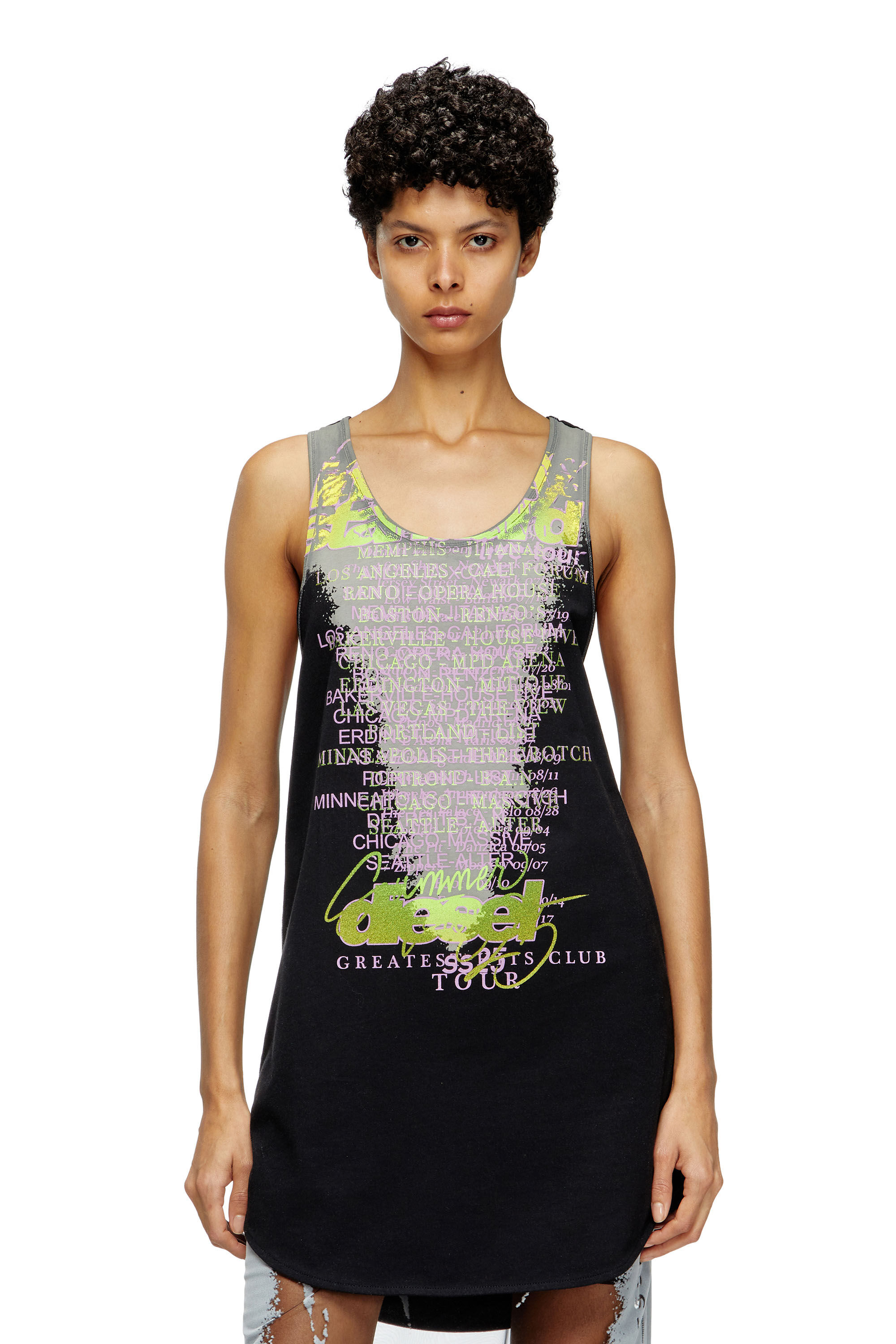 Diesel - T-SHAN, Canotta con stampa DJ Unisex in Nero - 5