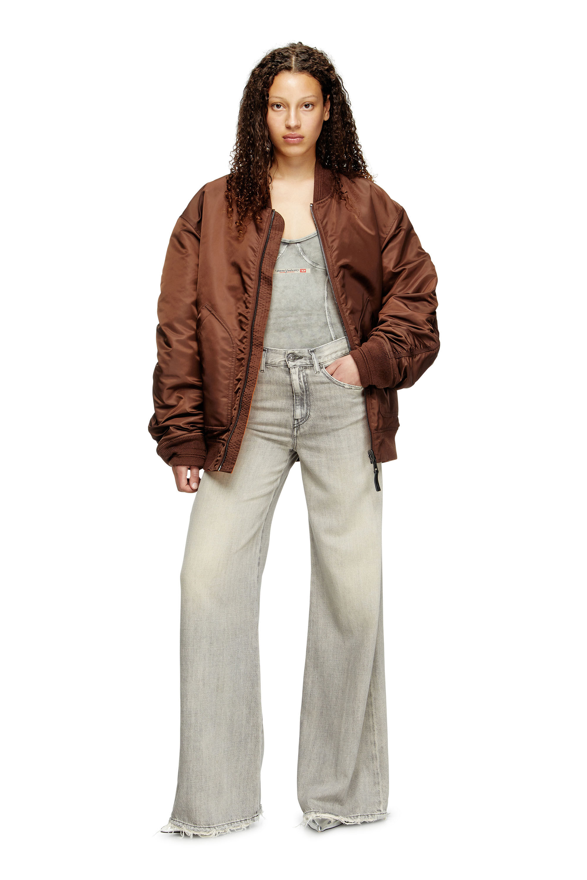 Diesel - Flare Jeans 1978 D-Akemi 068RU Donna, Grigio - Image 1