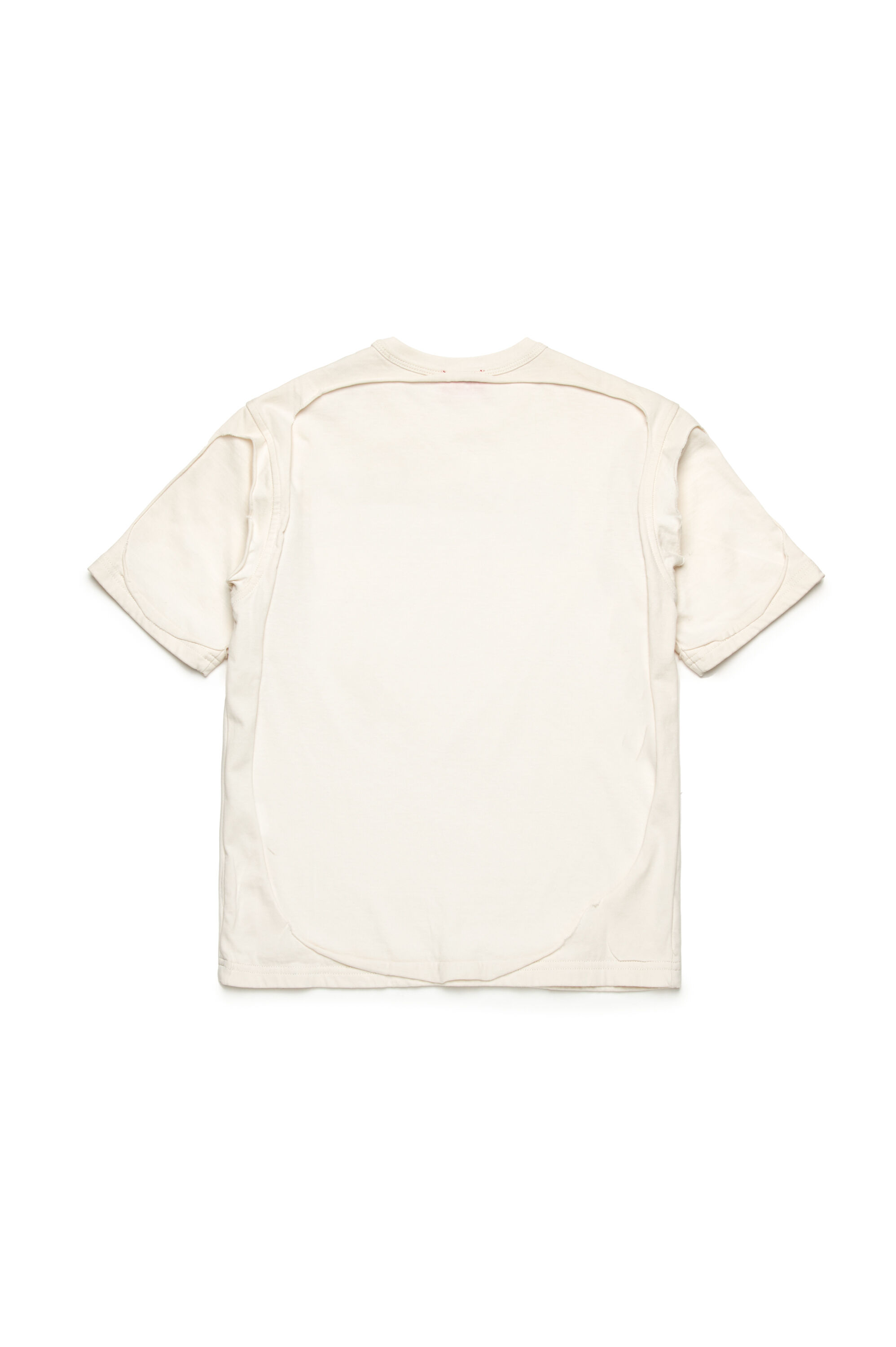 Diesel - TBOXTDBL OVER, T-shirt effetto peel-off con logo dégradé Uomo in Bianco - 2