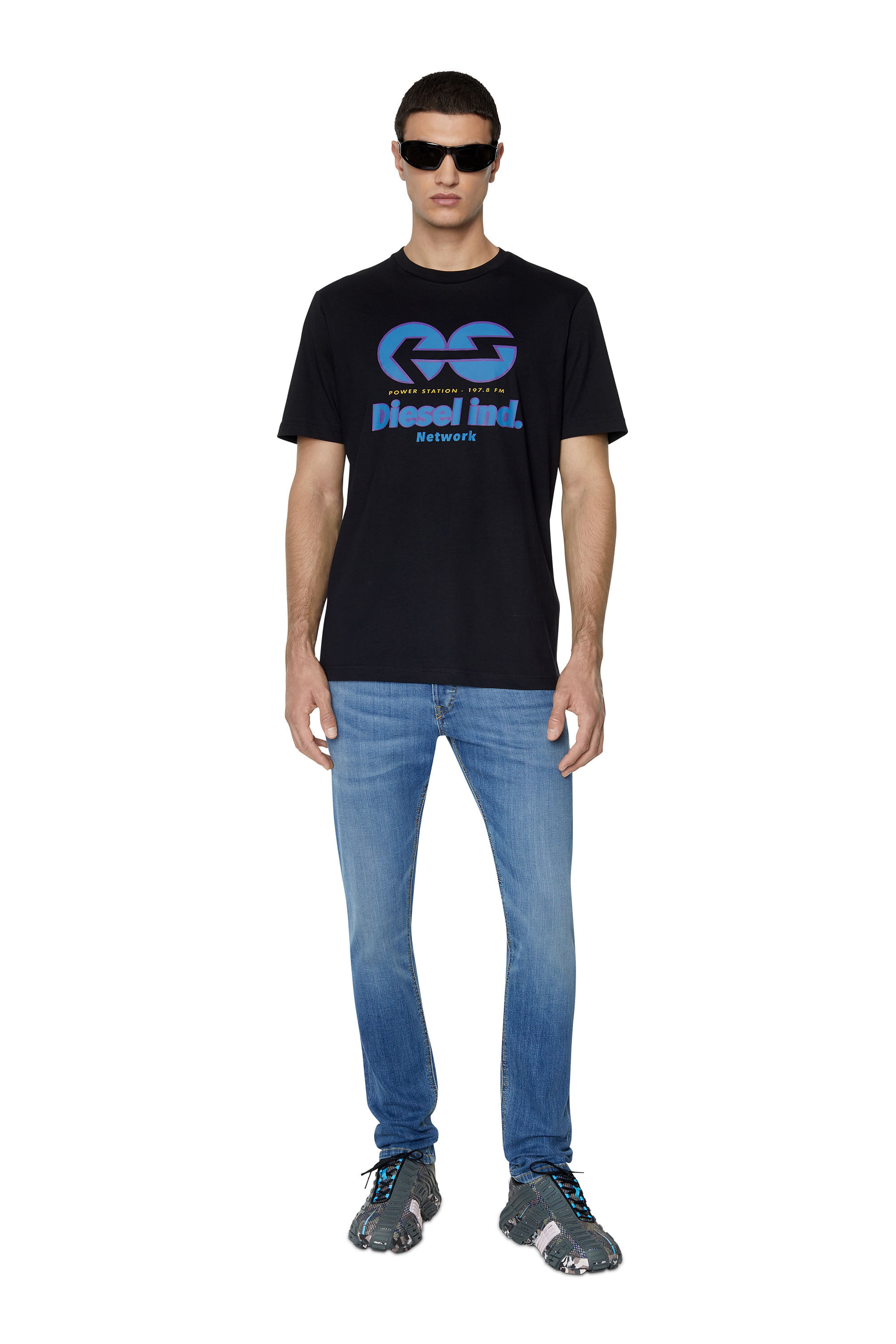 Diesel - D-Luster 0ELAV Slim Jeans, Blu medio - Image 1