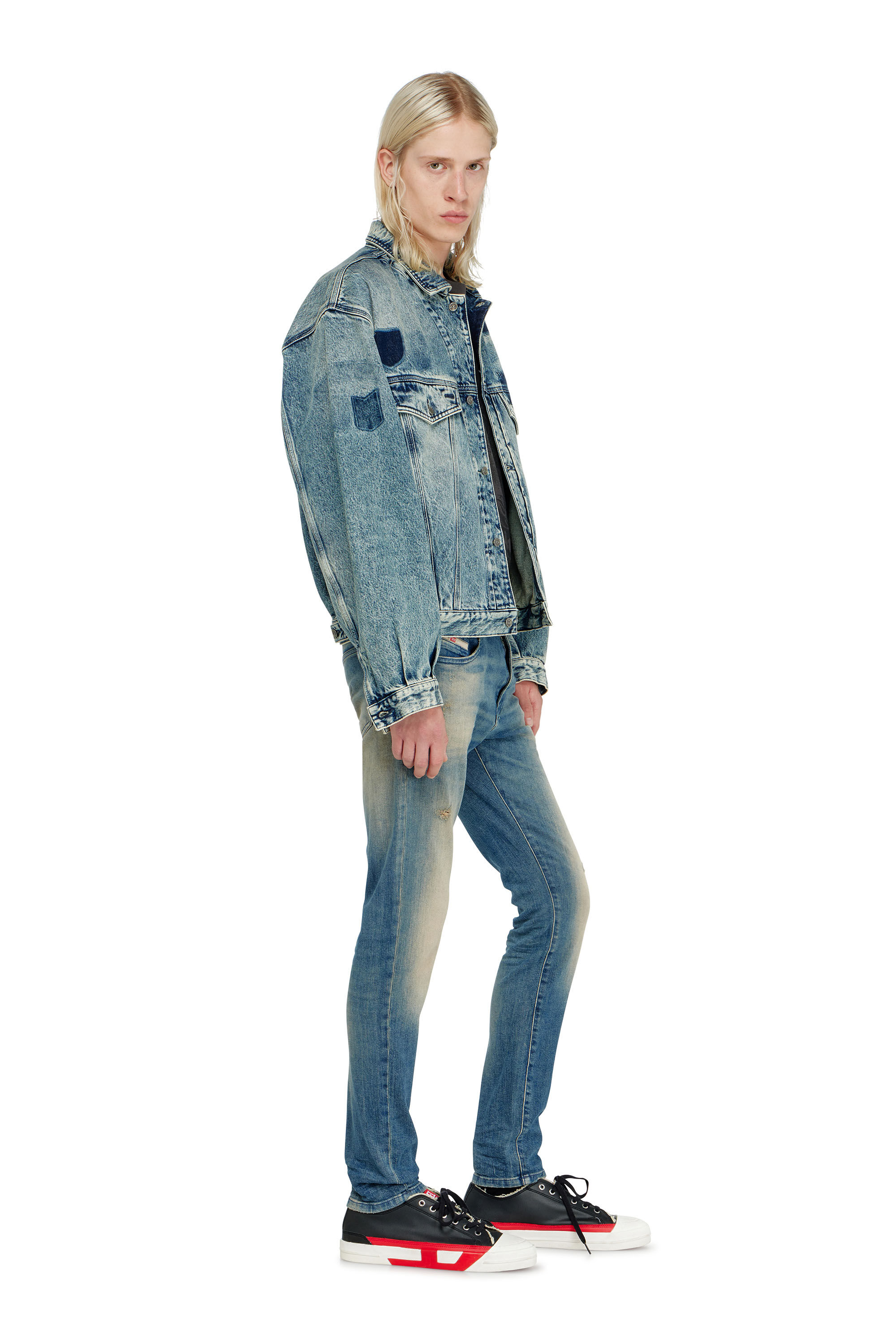Diesel - Slim Jeans 2019 D-Strukt 0KBBW Uomo, Blu medio - Image 2