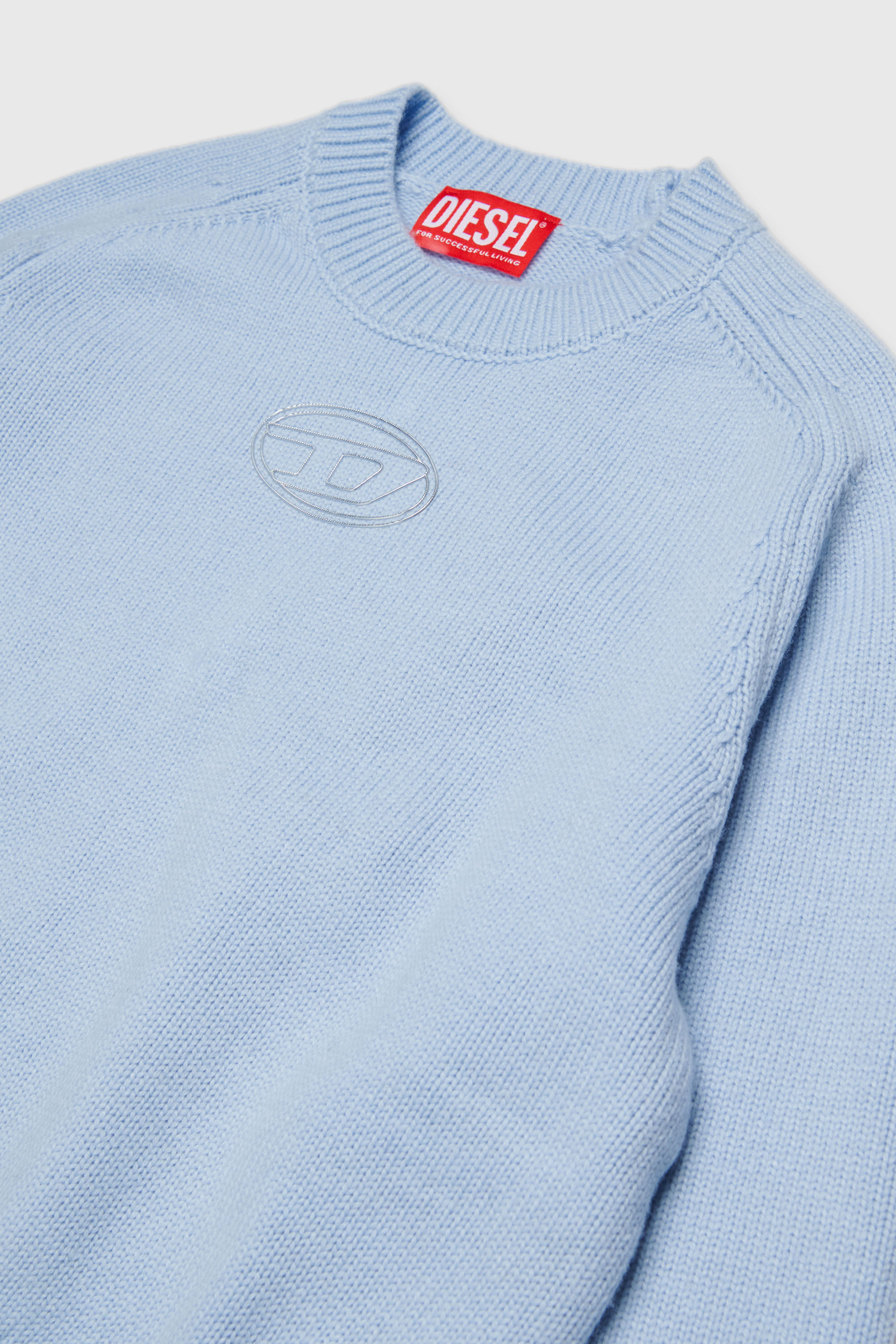 Diesel - KIMLIN, Maglia in cachemire con logo Oval D Donna in Blu - 3