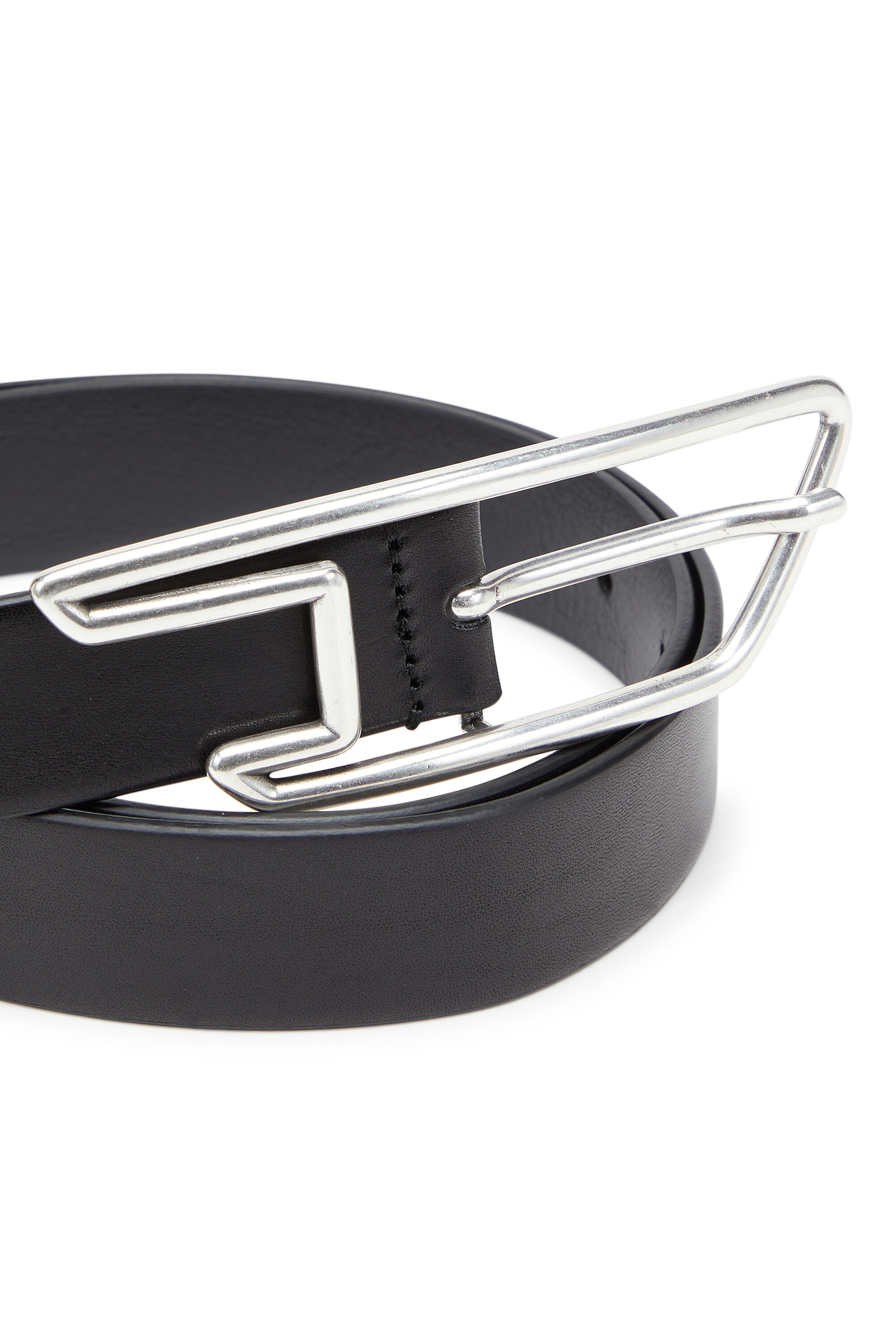 Diesel - B-D LINE 30, Cintura 3 cm in pelle con fibbia a D Unisex in Nero - 2