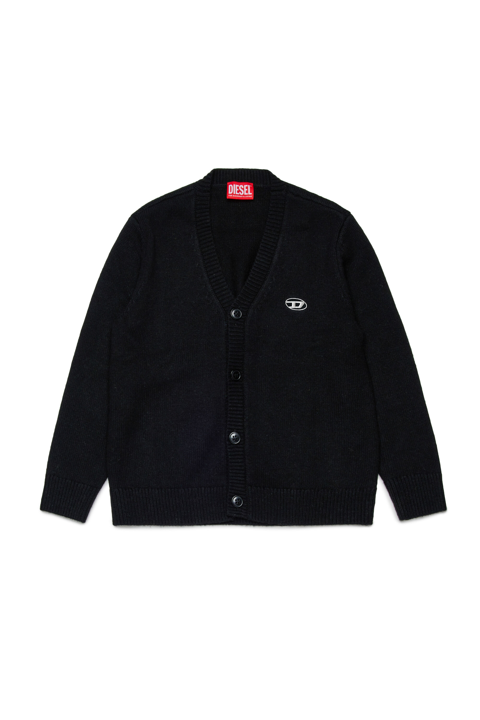 Diesel - KRAMCARDIGAN, Cardigan in lana Uomo in Nero - 1