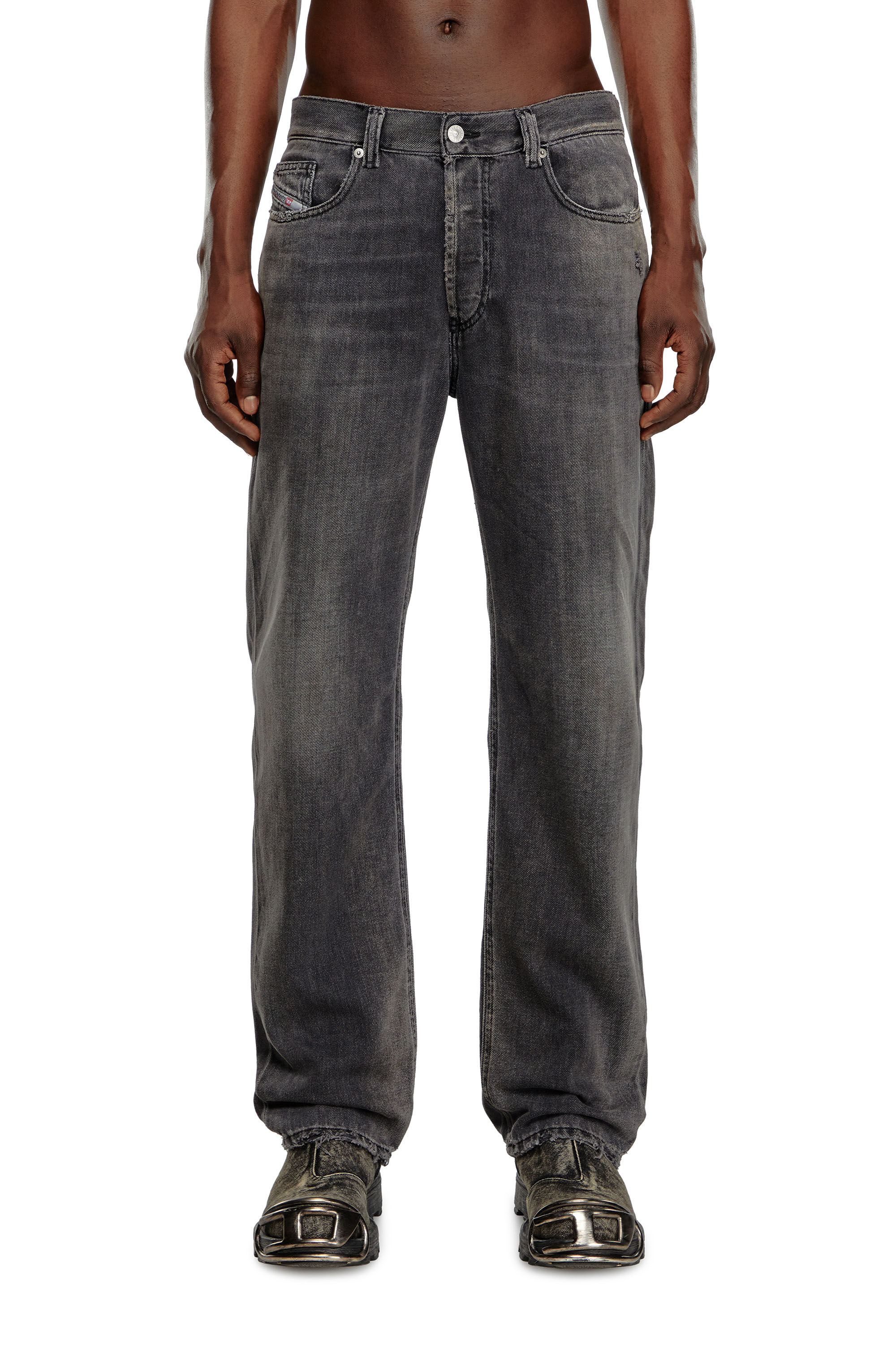 Diesel - Uomo Straight Jeans 2010 D-Macs 09K14, Nero/Grigio scuro - Image 3