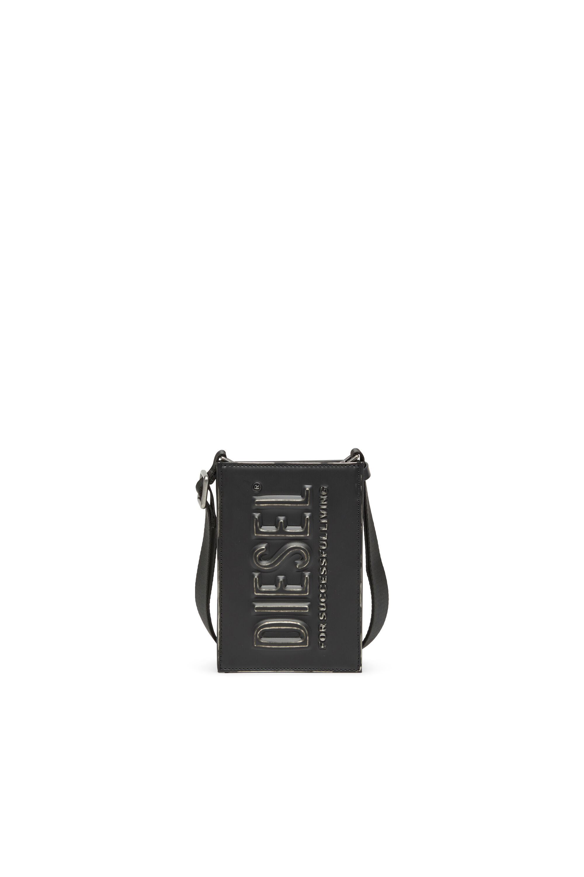 Diesel - DSL 3D MINI CROSSBODY X, Dsl 3D - Borsa con logo in rilevo Unisex in Nero - 1
