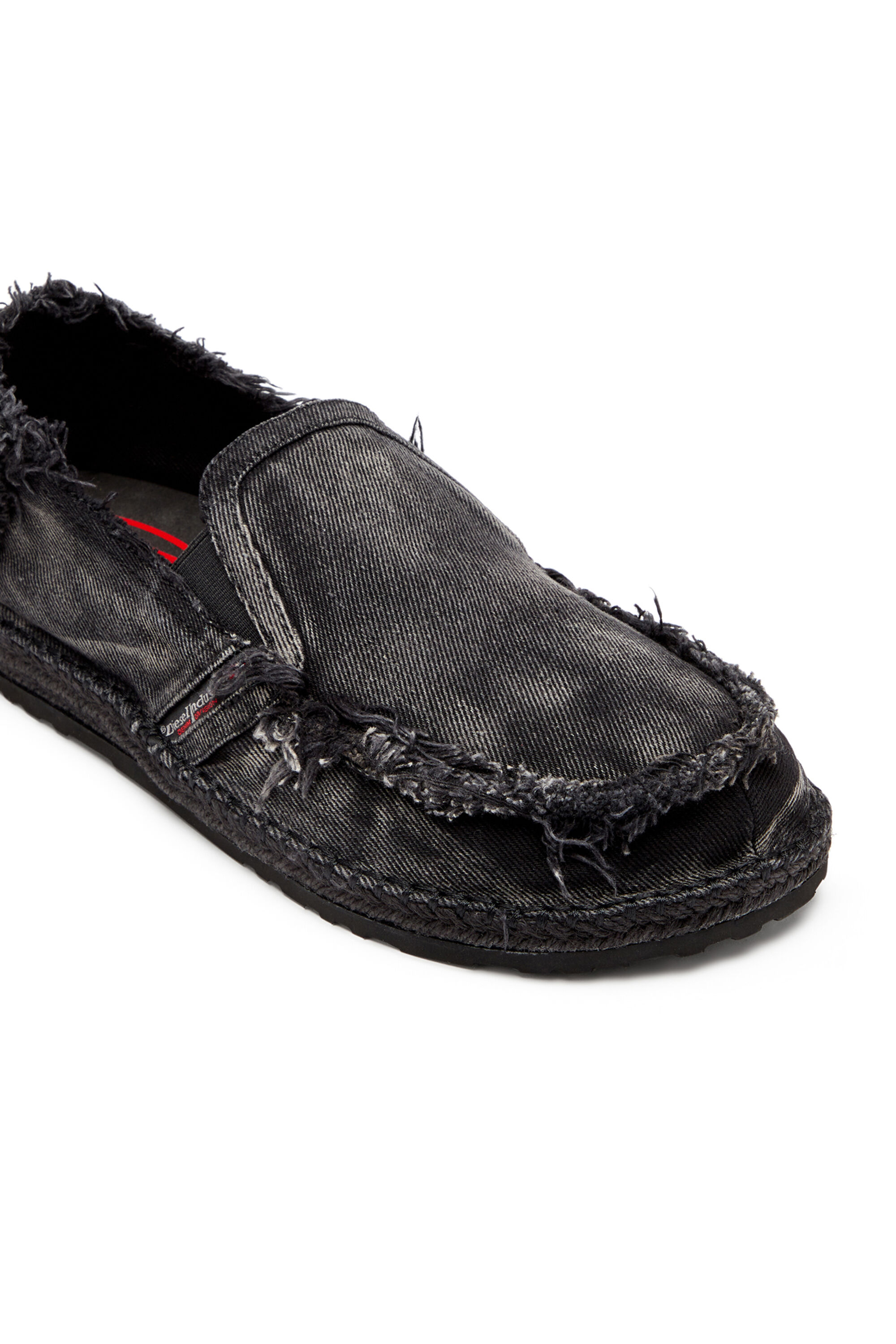 Diesel - D-LUKAS ESP, D-Lukas-Mocassini espadrilles in denim distressed Uomo in Nero - 6