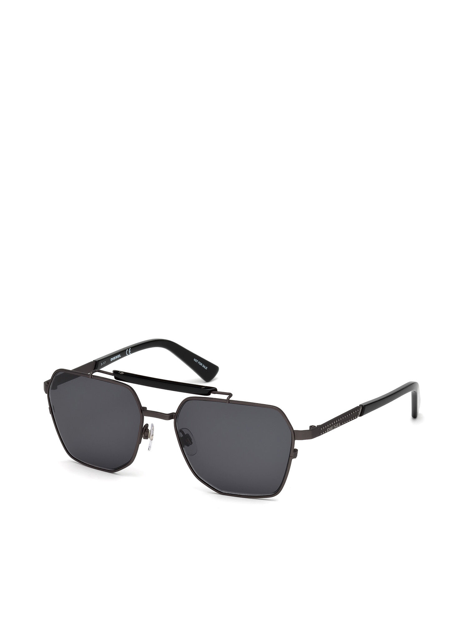 Diesel - DL0256, Occhiali dalla forma esagonale Uomo in Nero - 2