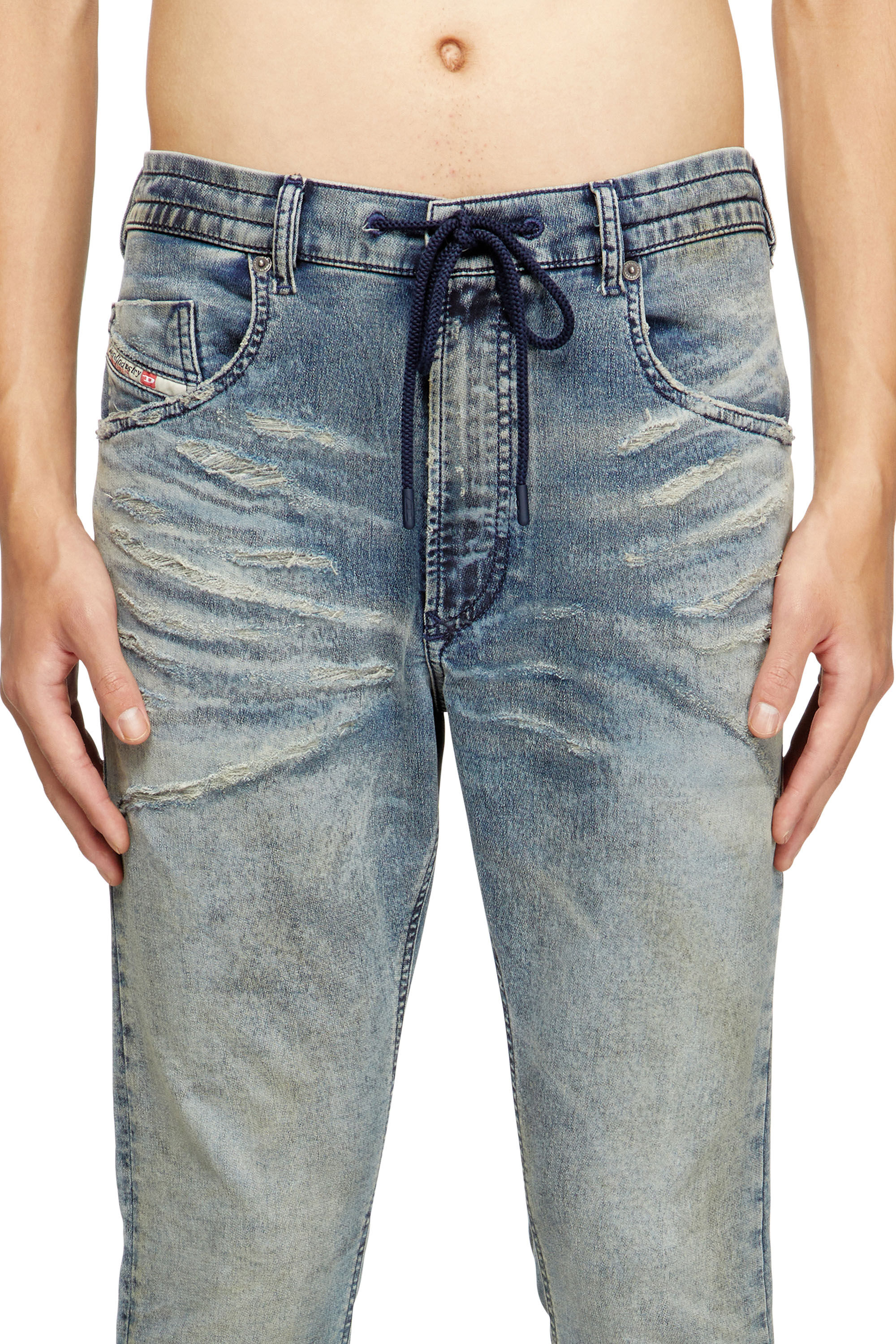 Diesel - Regular 2032 D-Krooley Joggjeans® 09M37 Uomo, Blu medio - Image 5