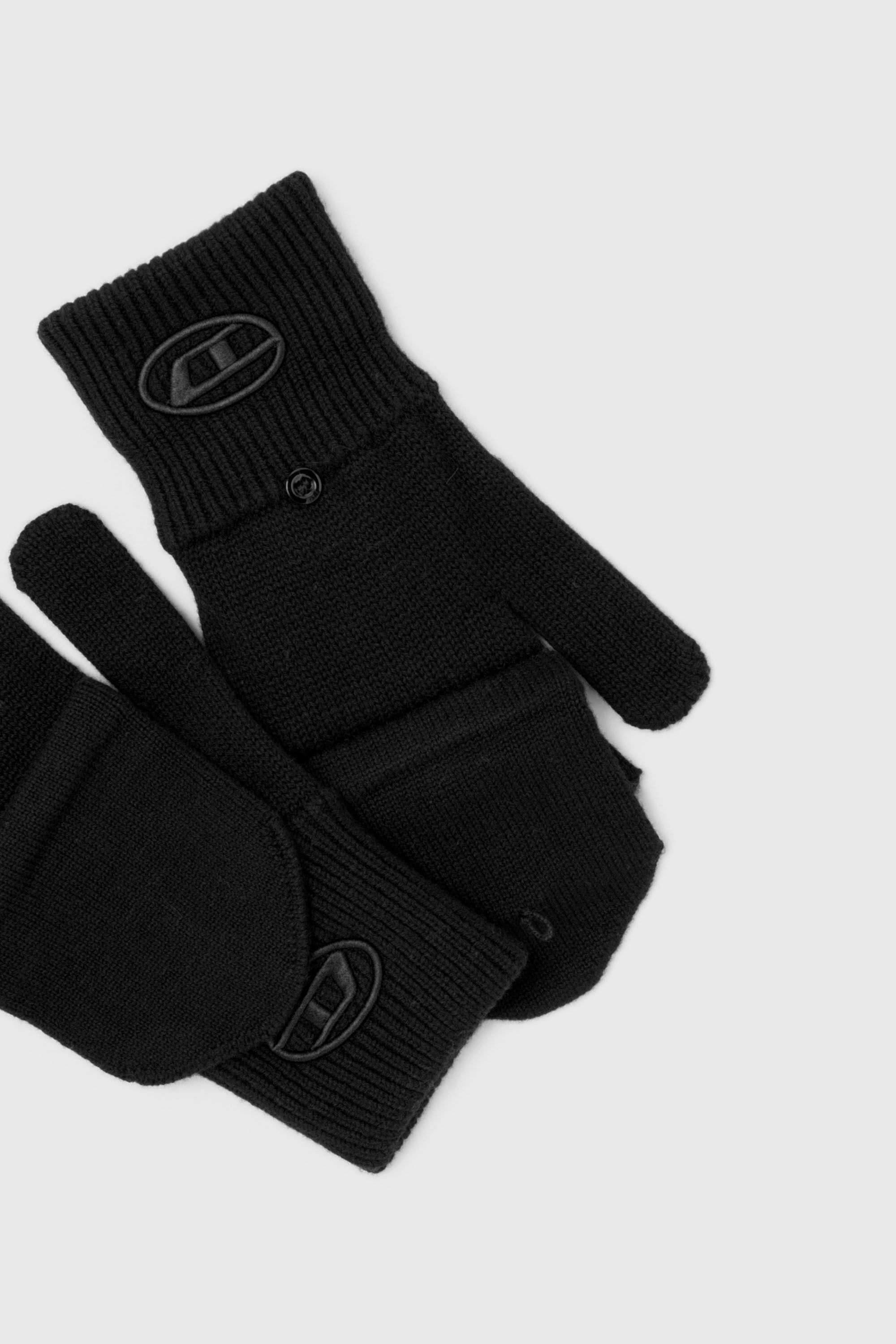 Diesel - K-CODY-B, Guanti in misto lana con logo Oval D Unisex in Nero - 3