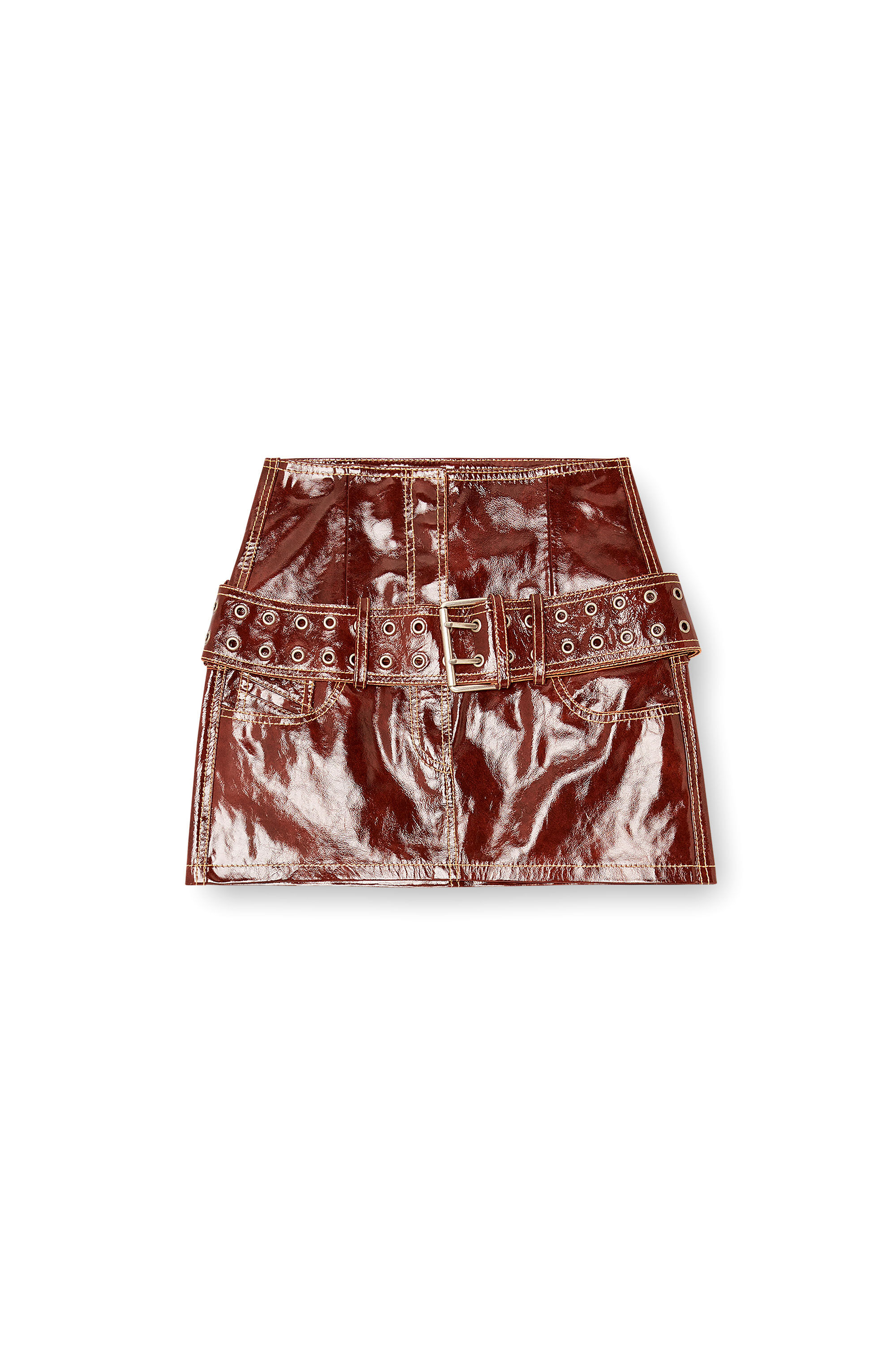 Diesel - L-EVANT, Minigonna in vernice con cintura Donna in ToBeDefined - 2
