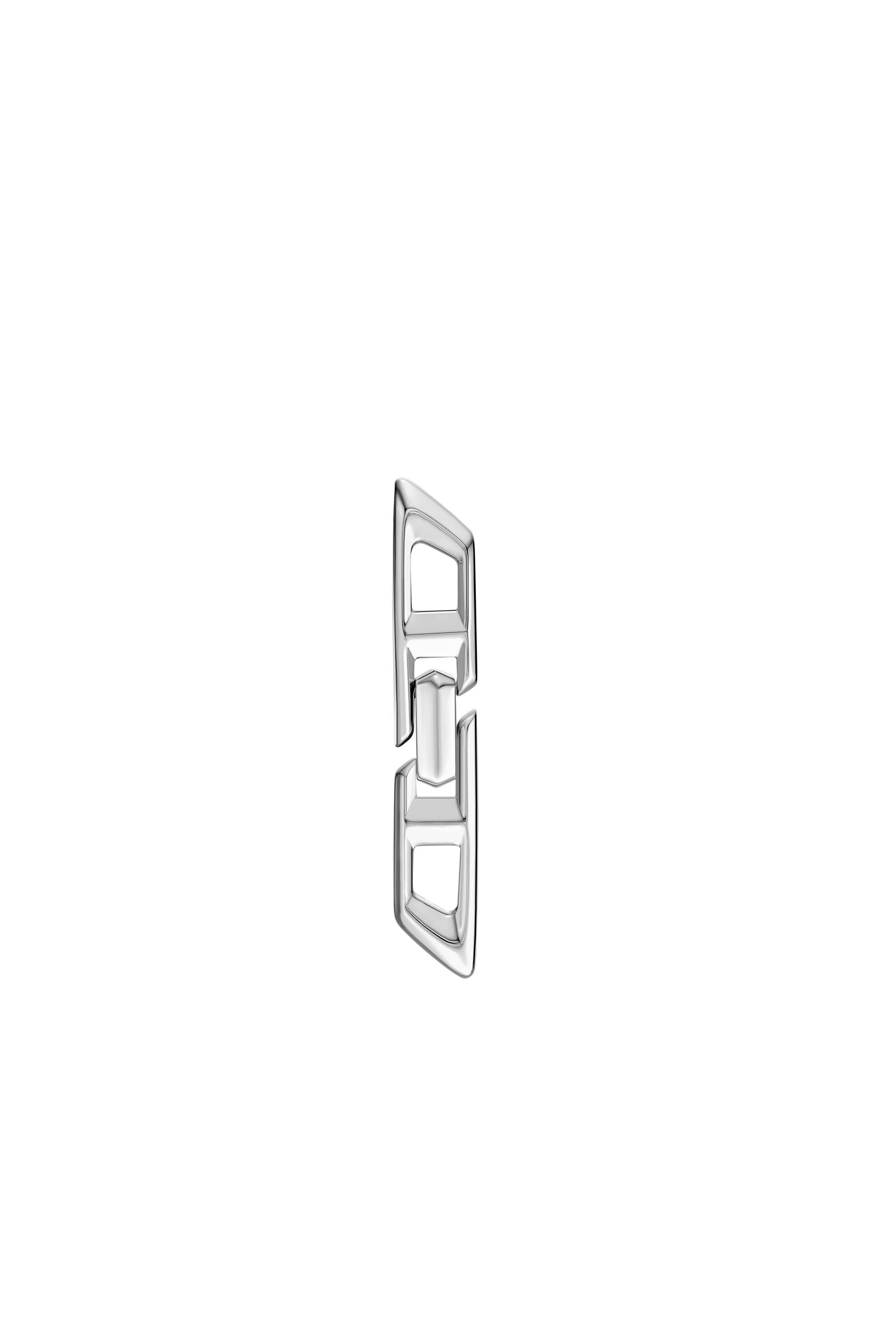 Diesel - DL1348040 STERLING SILVER JEWEL, Orecchino pendente D Logo in argento sterling Unisex in Argento - 2
