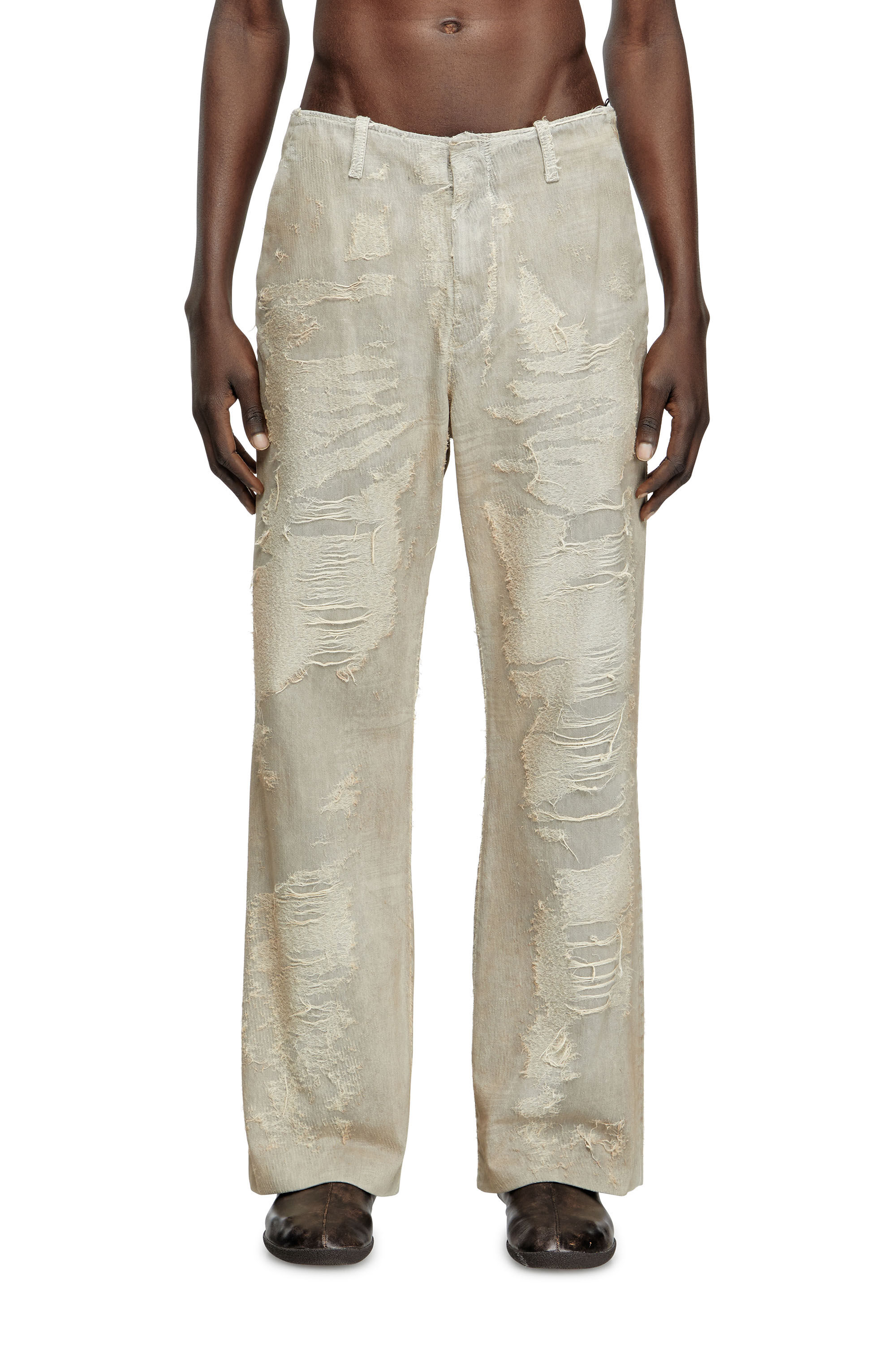 Diesel - Relaxed Jeans D-Boix 007AU Uomo, Grigio Chiaro - Image 3