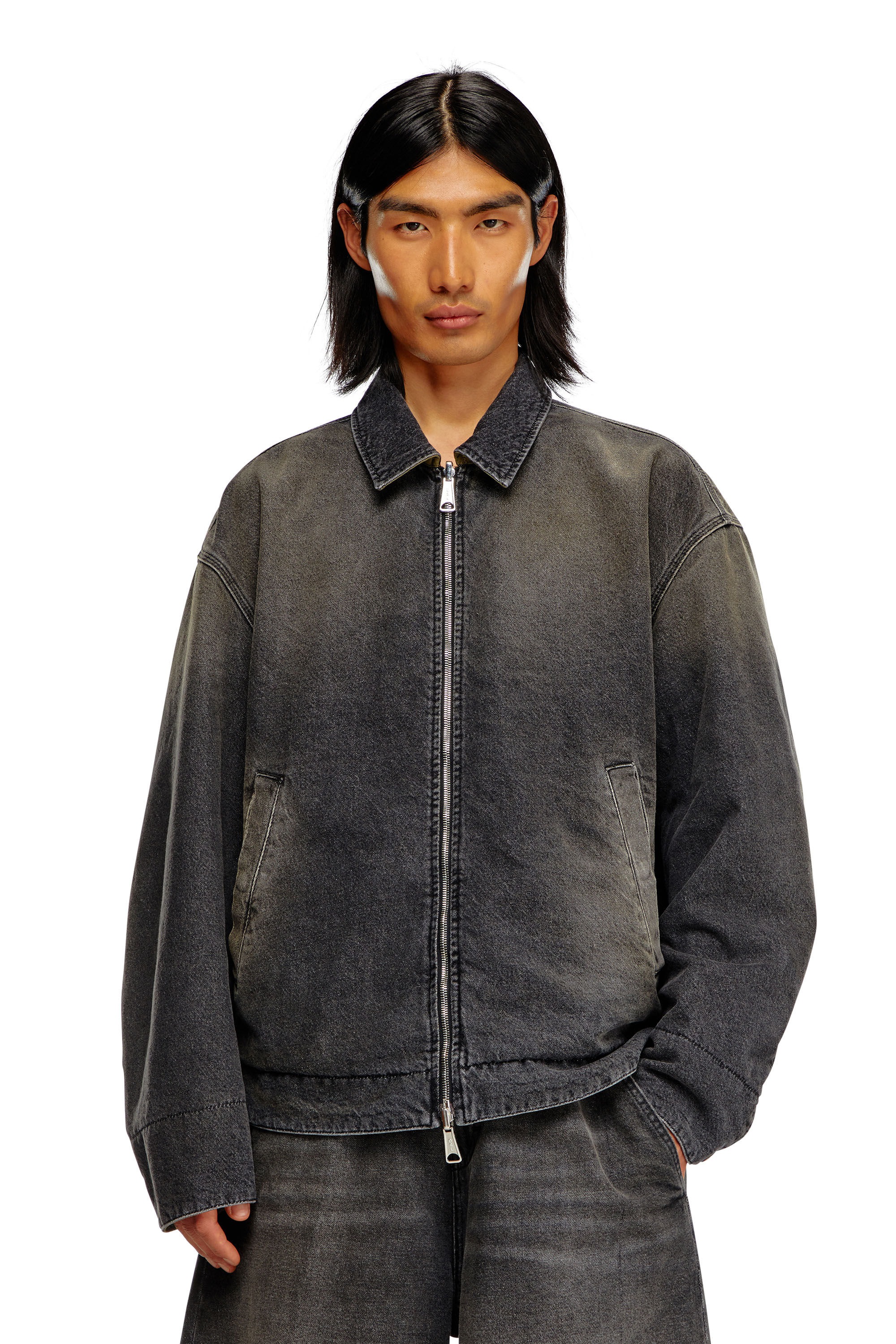 Diesel - D-STACK-S, Giacca reversibile in denim e nylon Uomo in Nero - 6