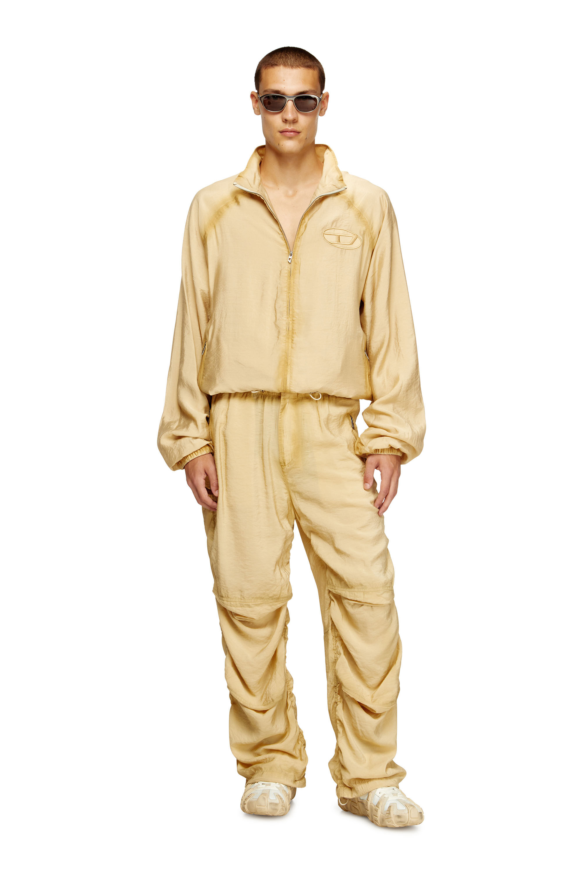 Diesel - J-HENRI-SOUVENIR, Giacca sportiva con ricami souvenir Uomo in Beige - 1