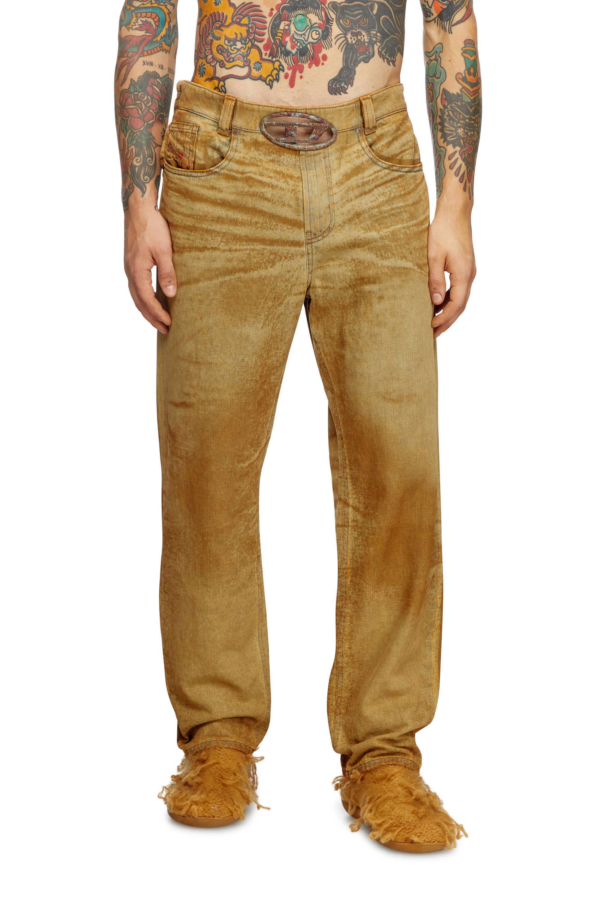 Diesel - Straight Jeans 2010 D-Macs 0AJET Uomo, Marrone Chiaro - Image 3