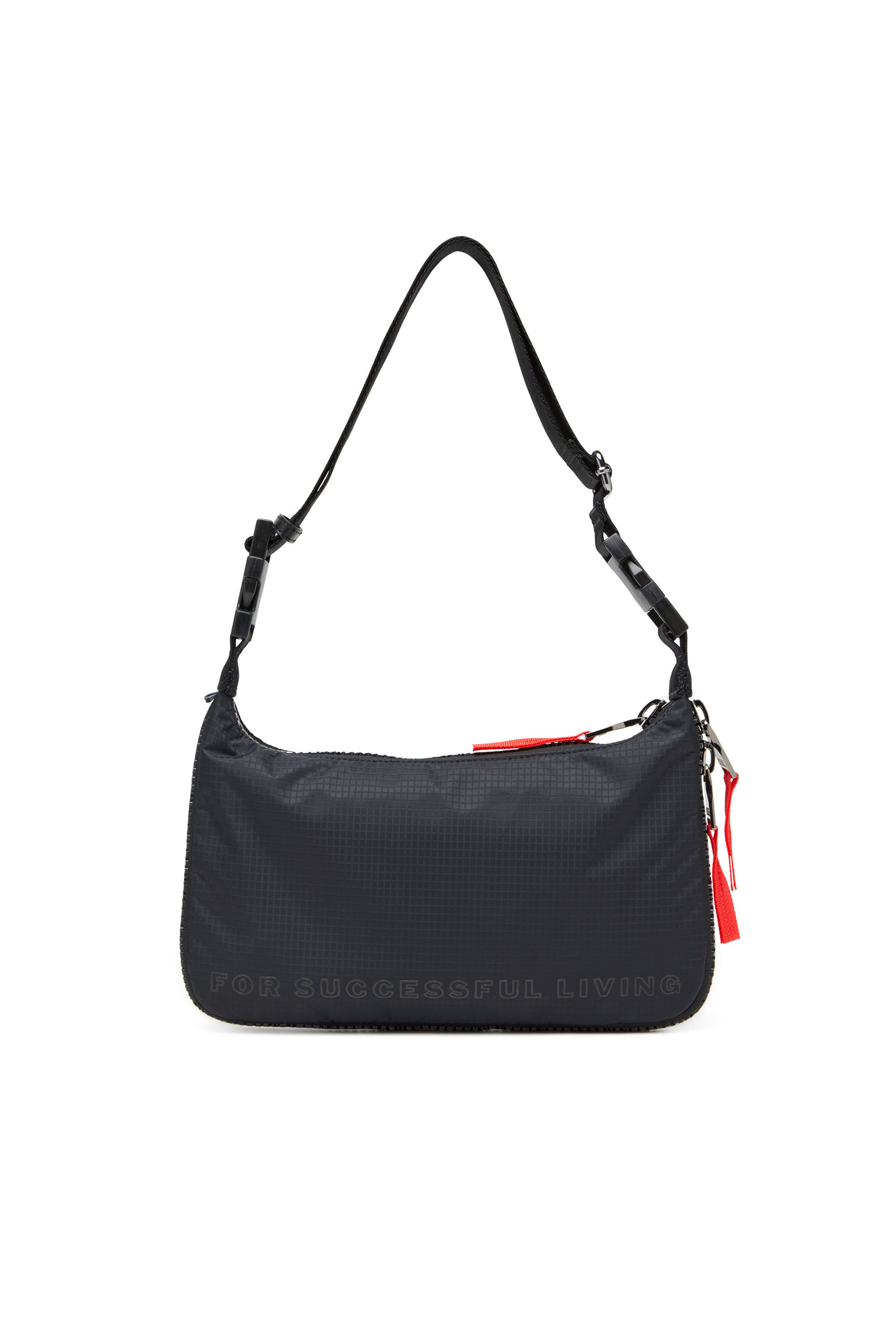 Diesel - ZIP-D CROSSBODY BAG X, Borsa trasformabile in shell jacquard Unisex in Nero - 3