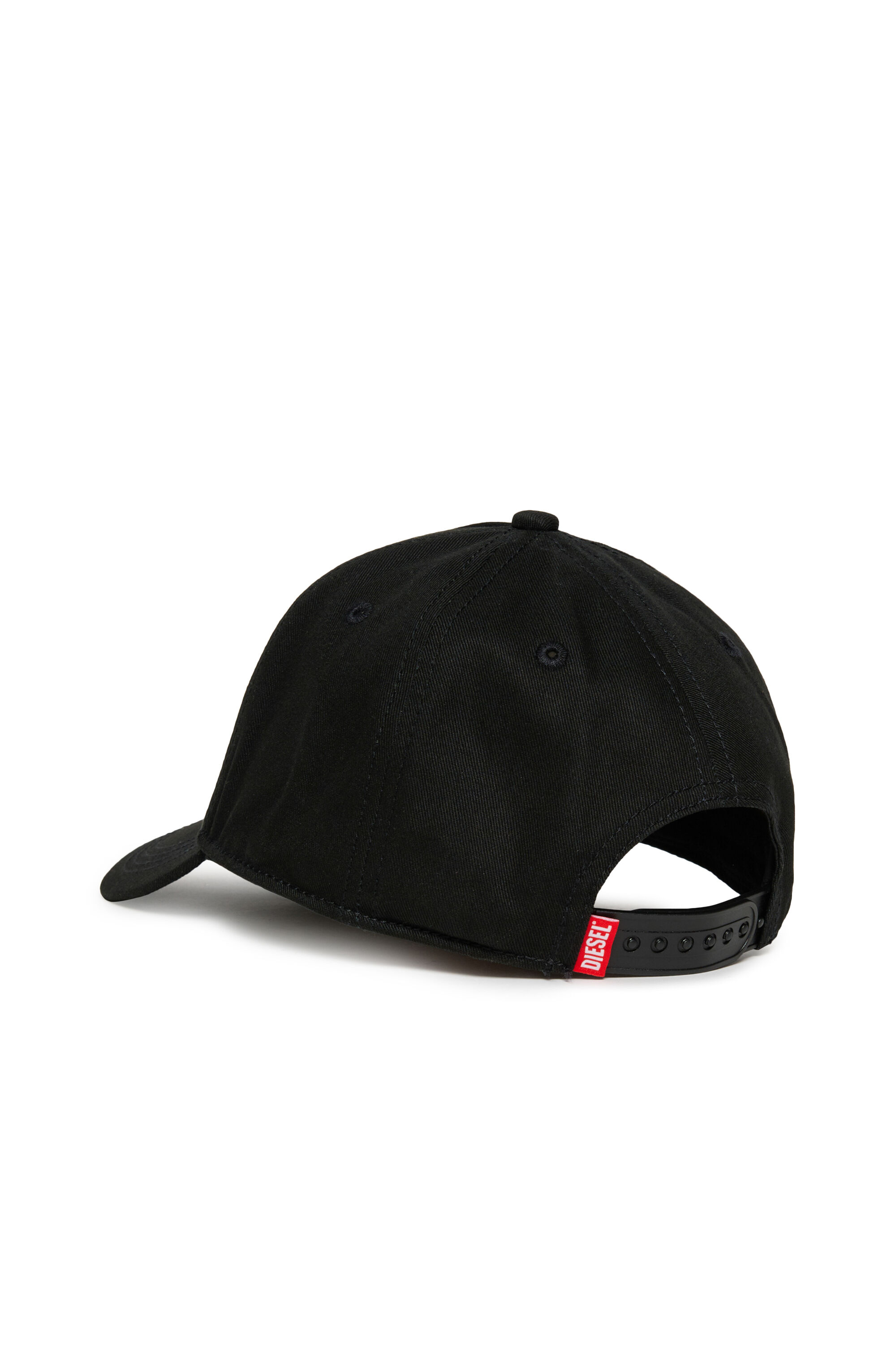 Diesel - FRENDIL, Berretto da baseball con ricamo Oval D Uomo in Nero - 2