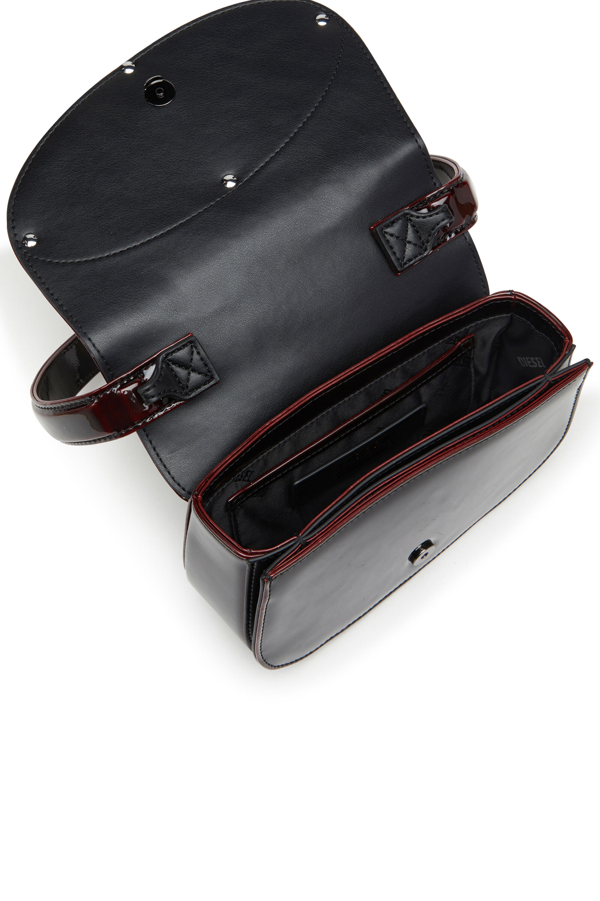 Diesel - 1DR, 1DR-Borsa iconica 1DR in PU effetto liquid Donna in Rosso - 5