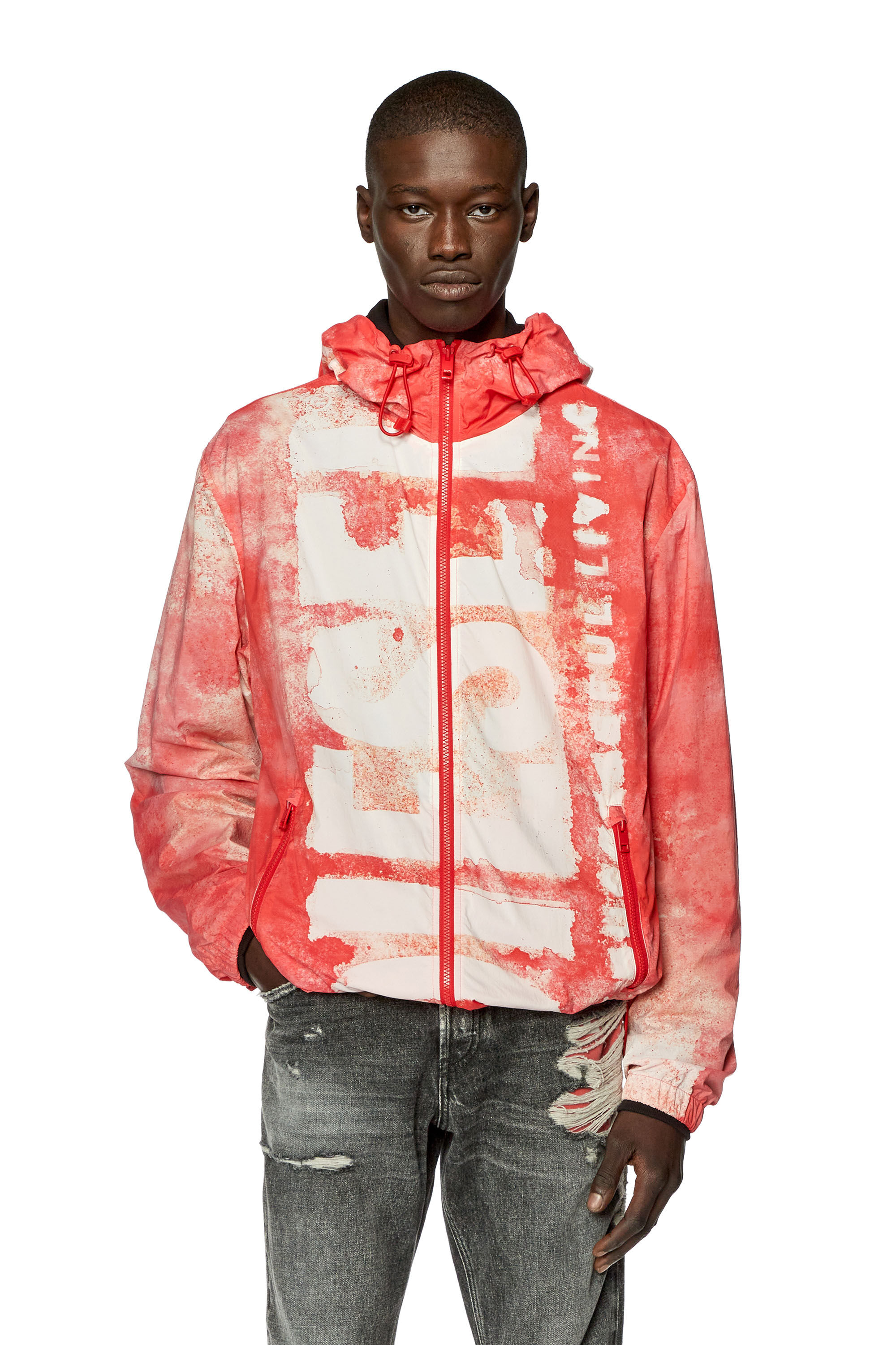 Giacca jeans rosa uomo store