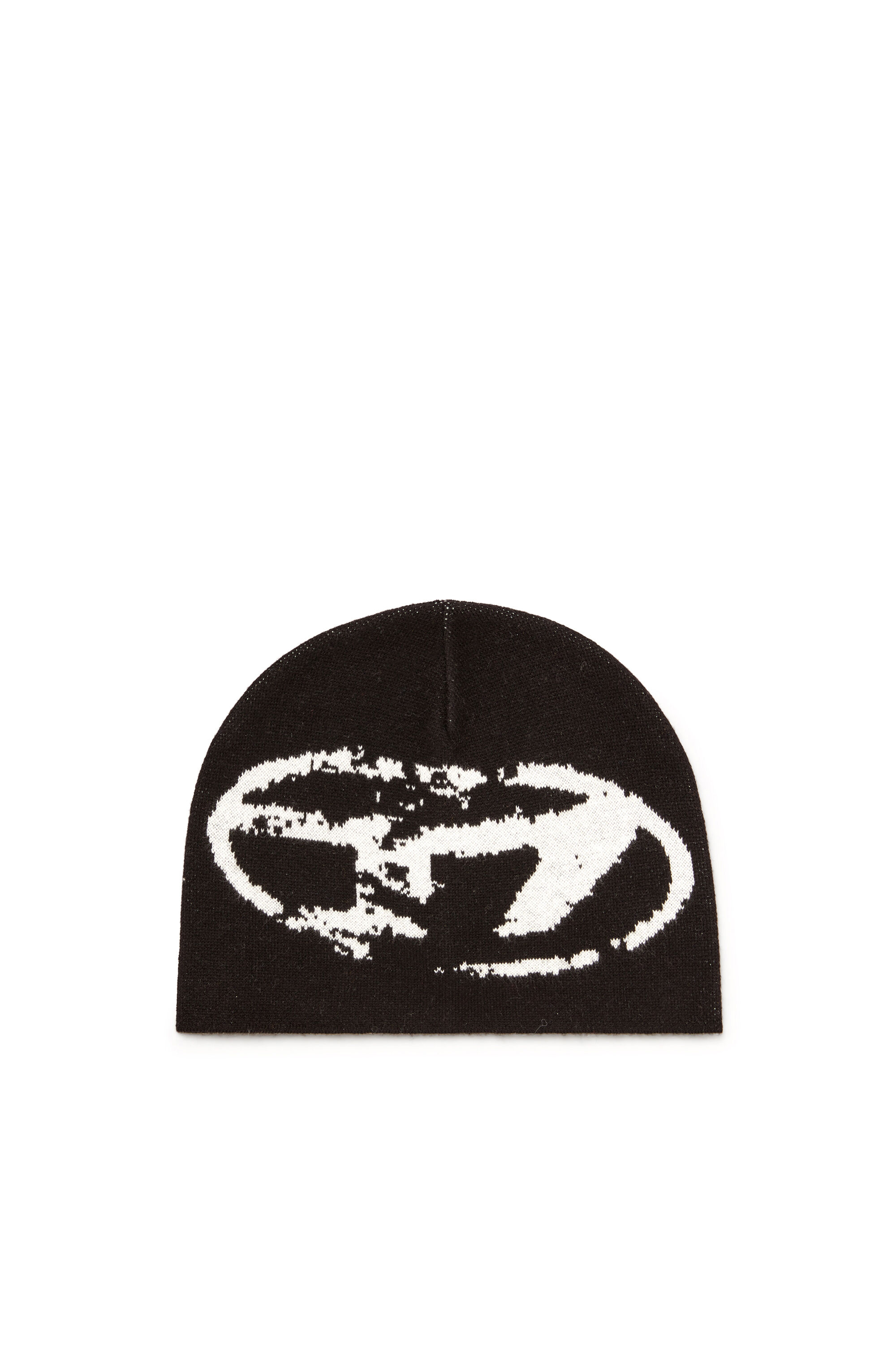 Diesel - K-APITAN, Berretto in misto lana con Logo Oval D Unisex in Nero - 1