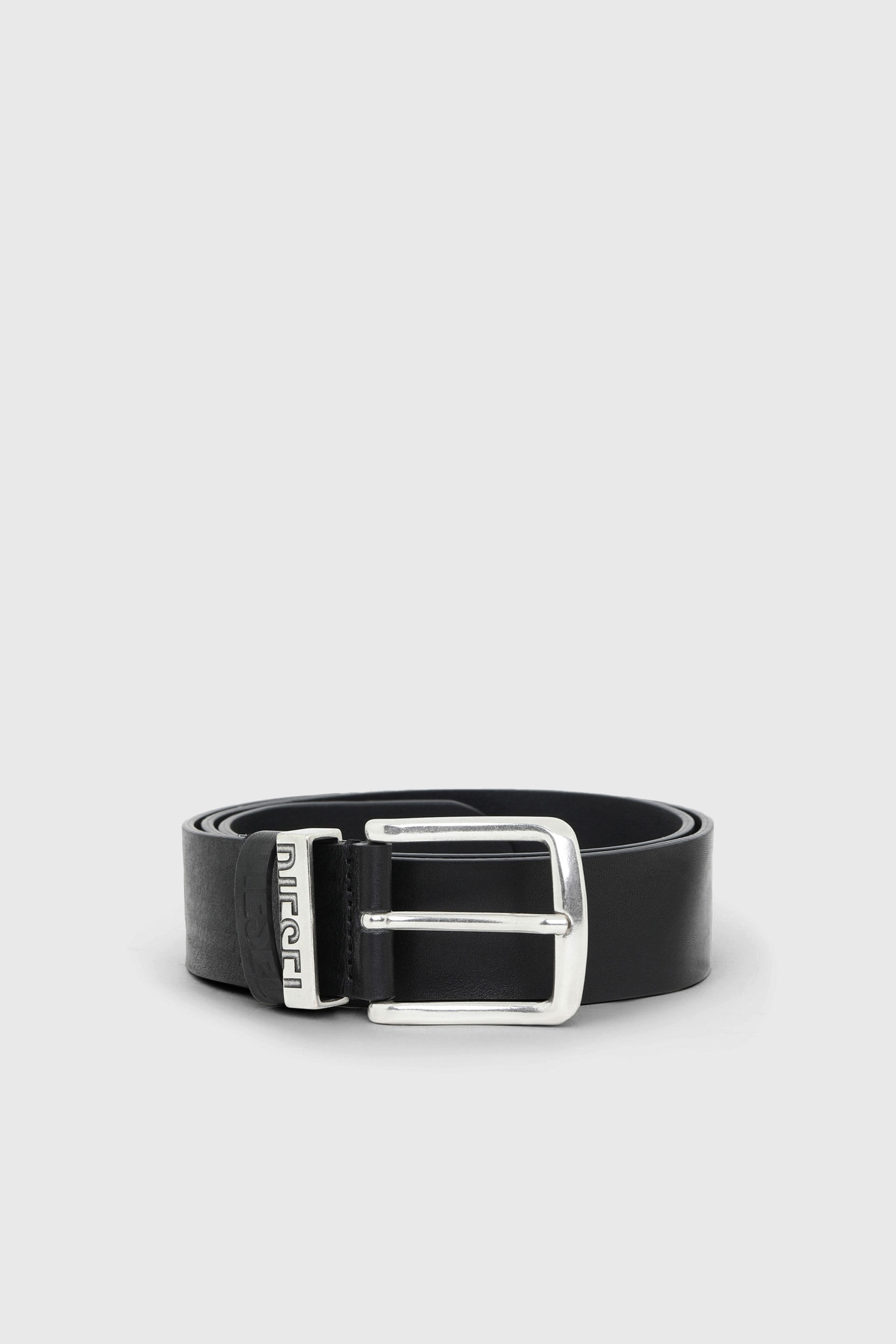 Diesel - B-VISIBLE, Cintura 3.9 cm con passanti a contrasto Uomo in Nero - 1