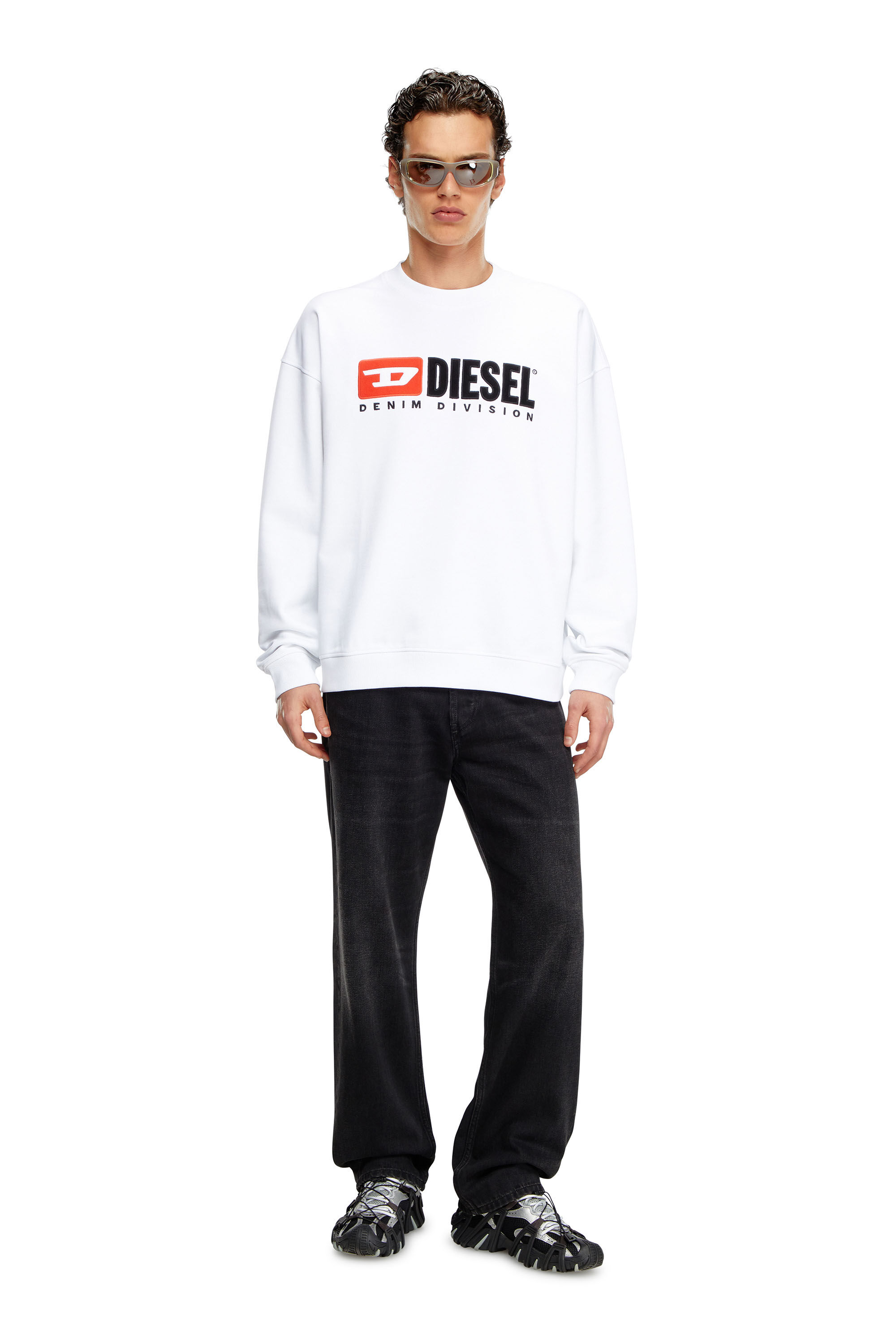Felpa diesel bianca uomo top