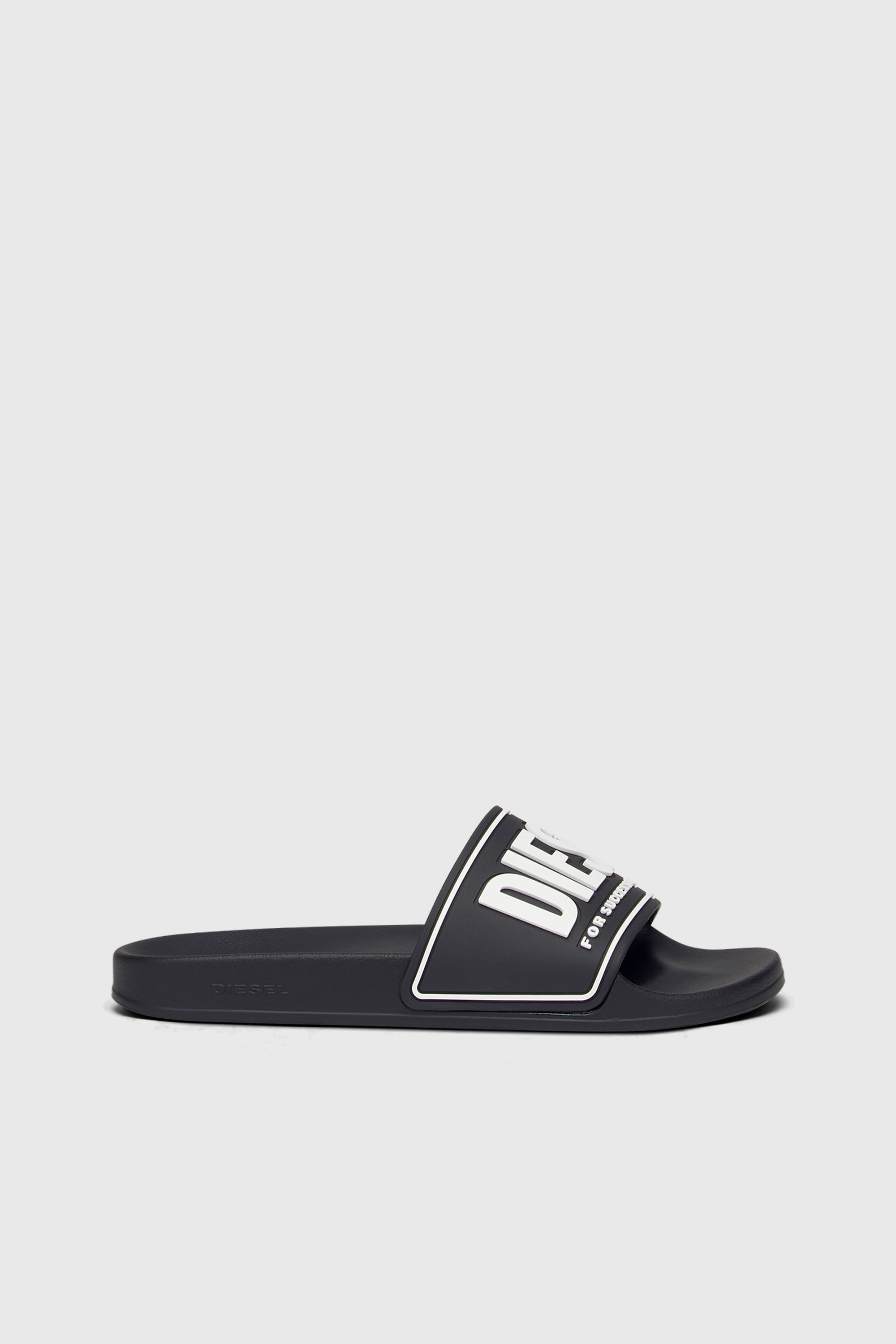 Diesel - SA-MAYEMI CC W, Sa-Mayemi-Ciabatte in gomma con logo in rilievo Donna in Nero - 1