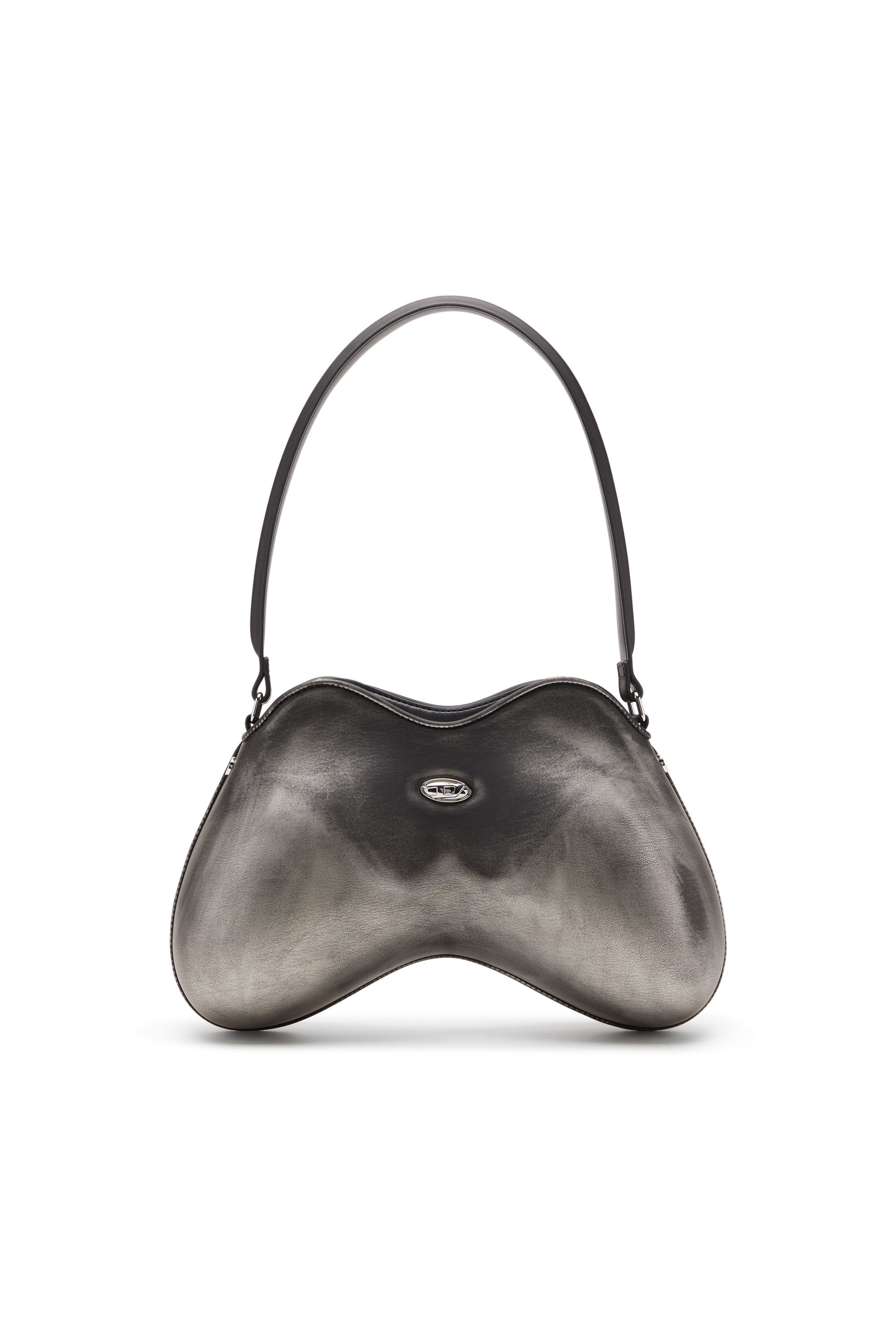 Diesel - DOUBLE-D SHOULDER, Double-D-Borsa da spalla in PU spazzolato Donna in Nero - 1