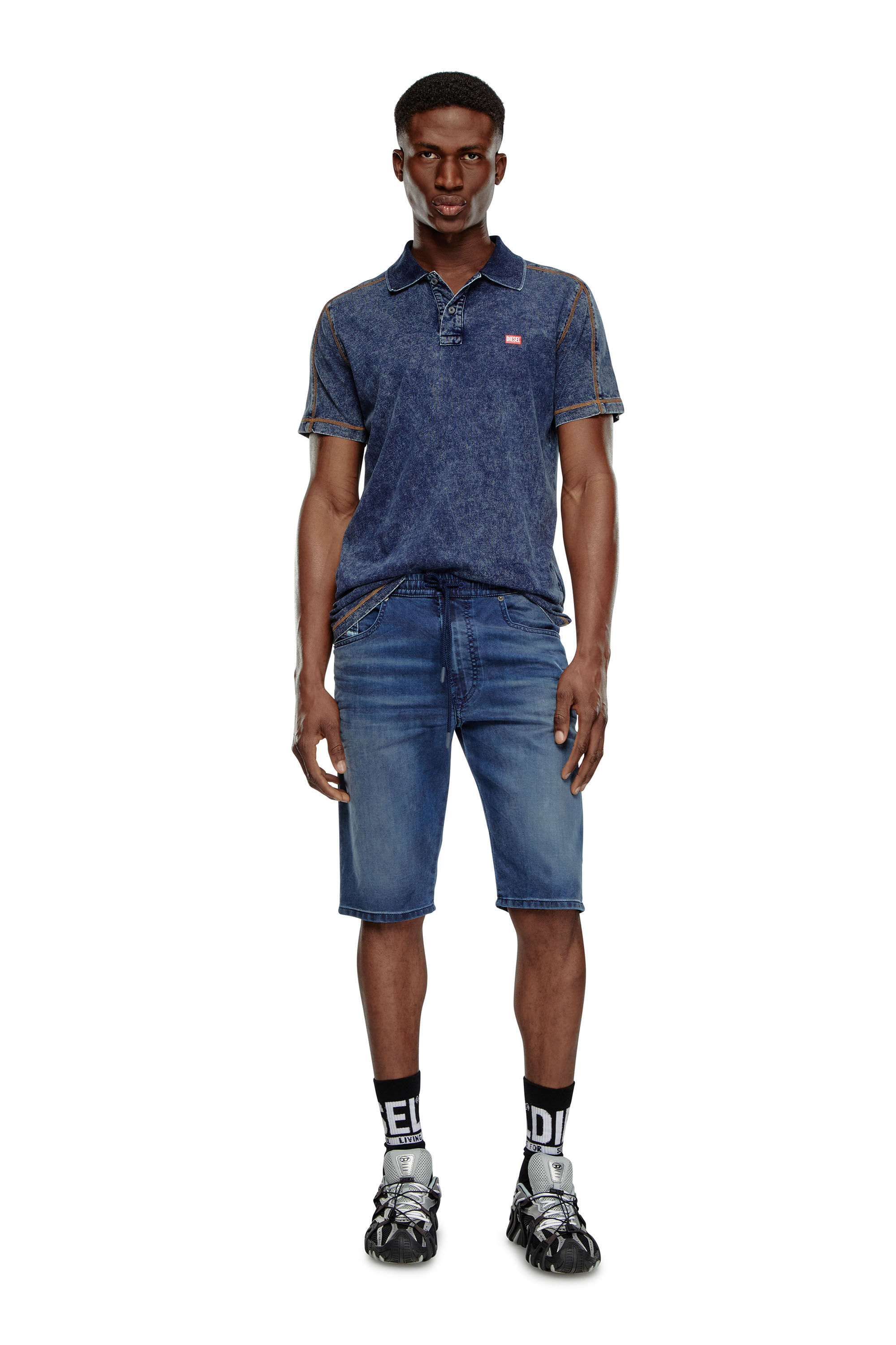 Men s Chino shorts in JoggJeans Blue Diesel