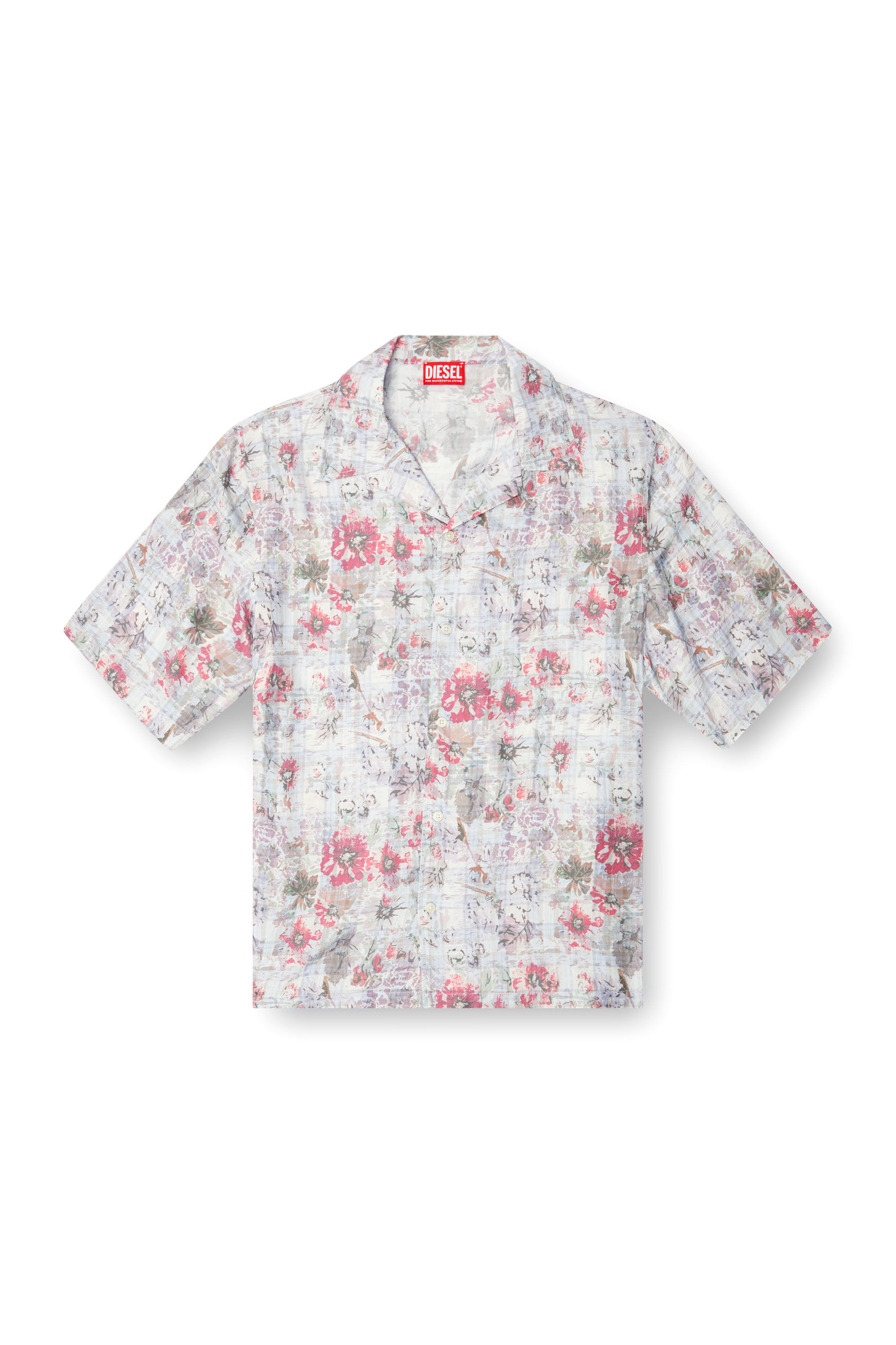 Diesel - S-LEYS, Camicia bowling con stampa floreale Uomo in Multicolor - 2