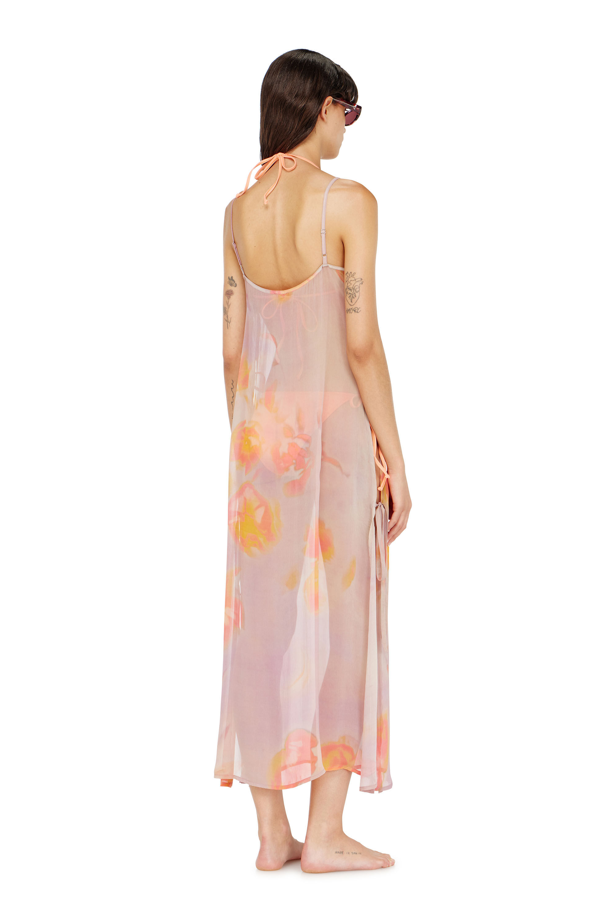 Diesel - VANYA-UTLT, Abito copricostume in chiffon floreale Donna in ToBeDefined - 3