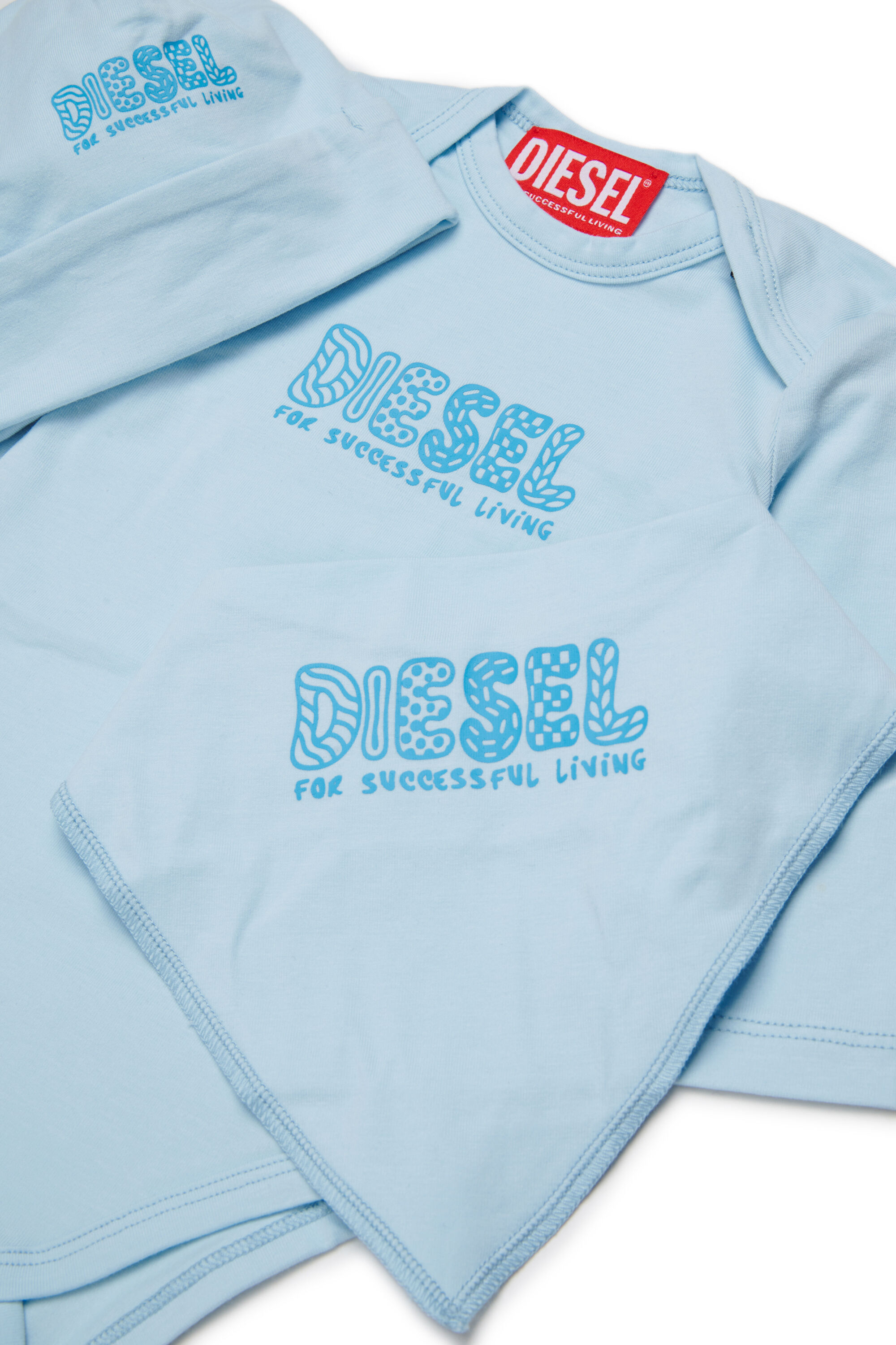 Diesel - UBBYBOX-NB, Set neonato con stampa doodle-logo Unisex in Blu - 3