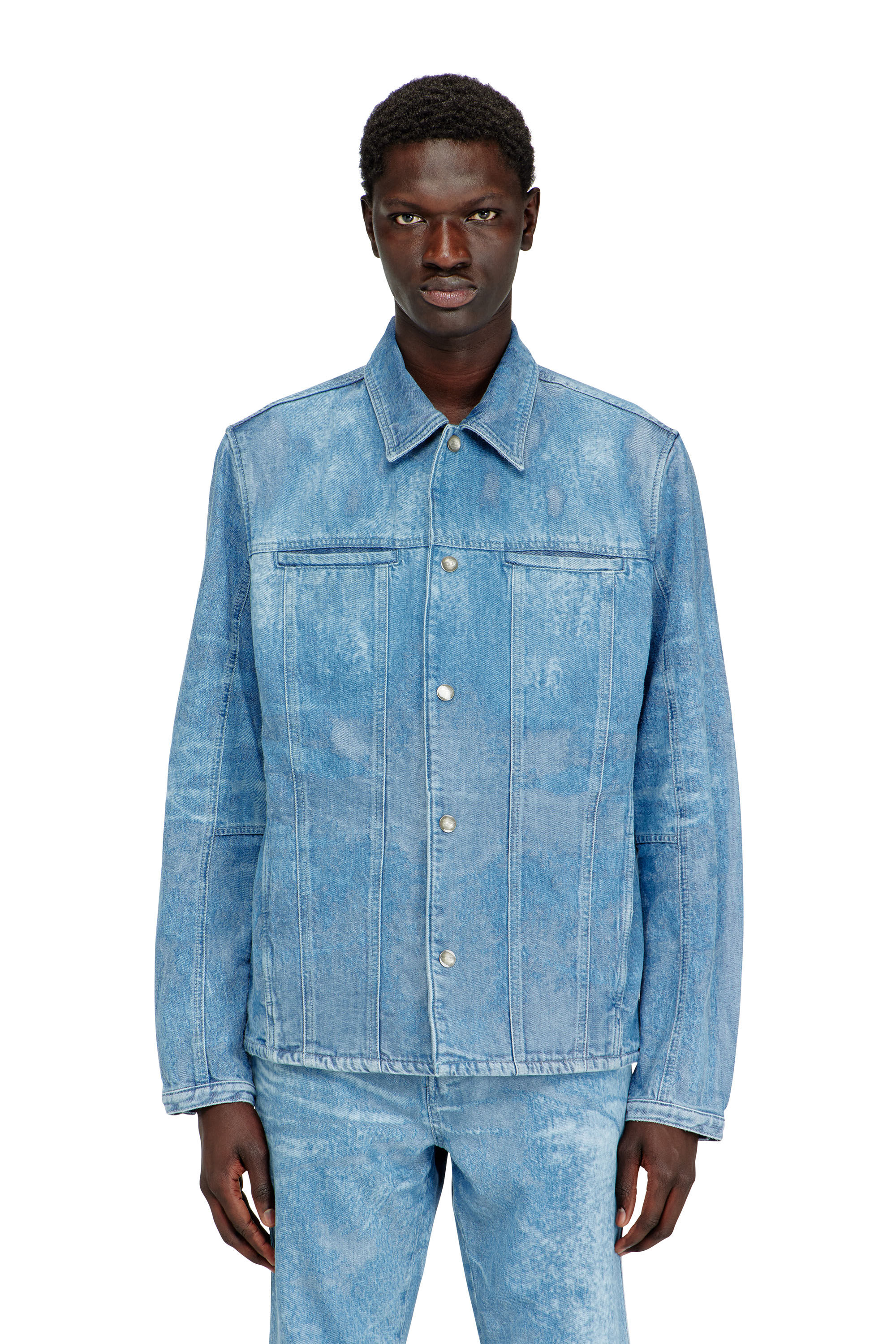 Diesel - D-SERON-FSI, Giacca in satin denim Uomo in Blu - 3