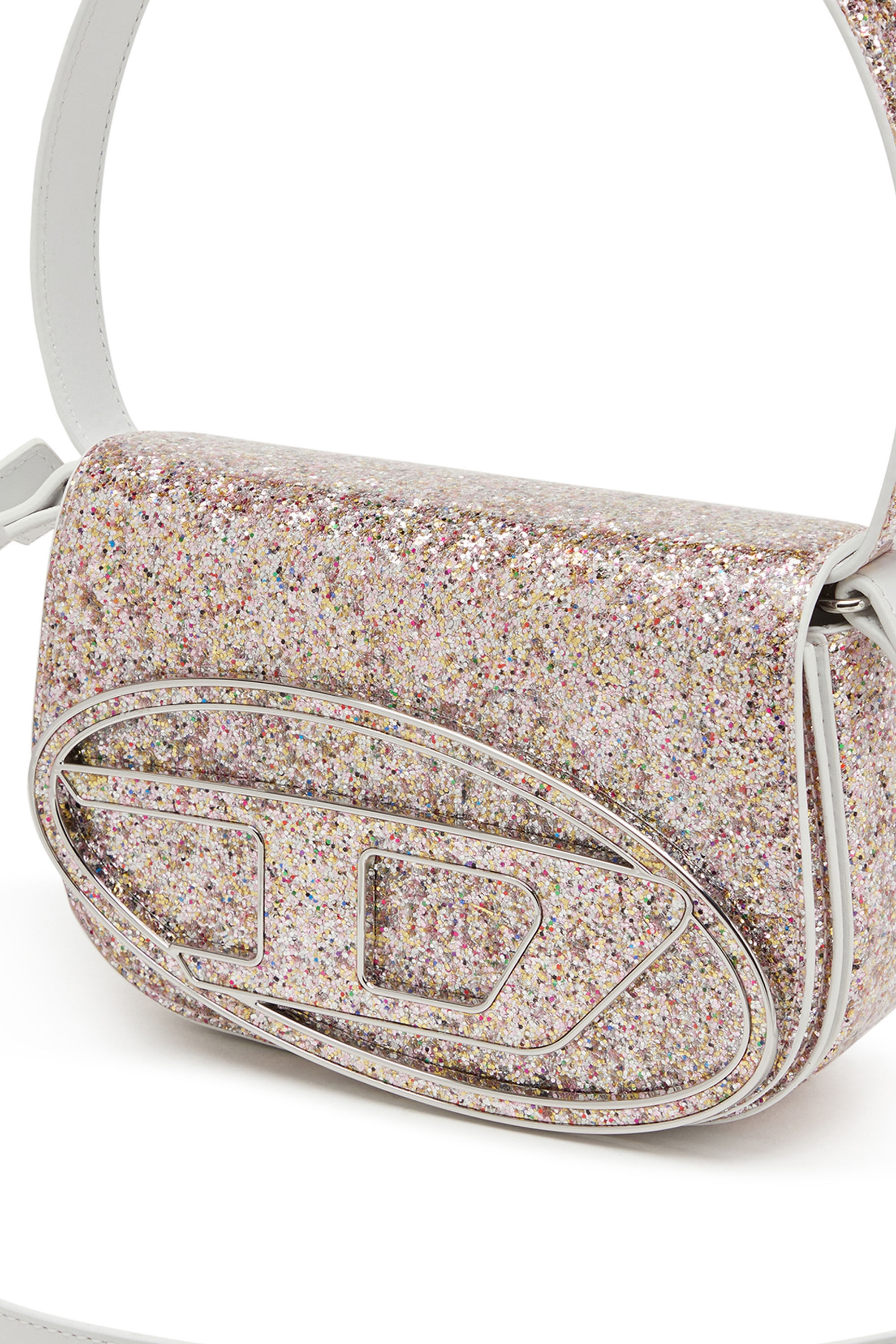 Diesel - 1DR, 1DR-Iconica borsa a spalla con macro glitter Donna in Rosa - 2