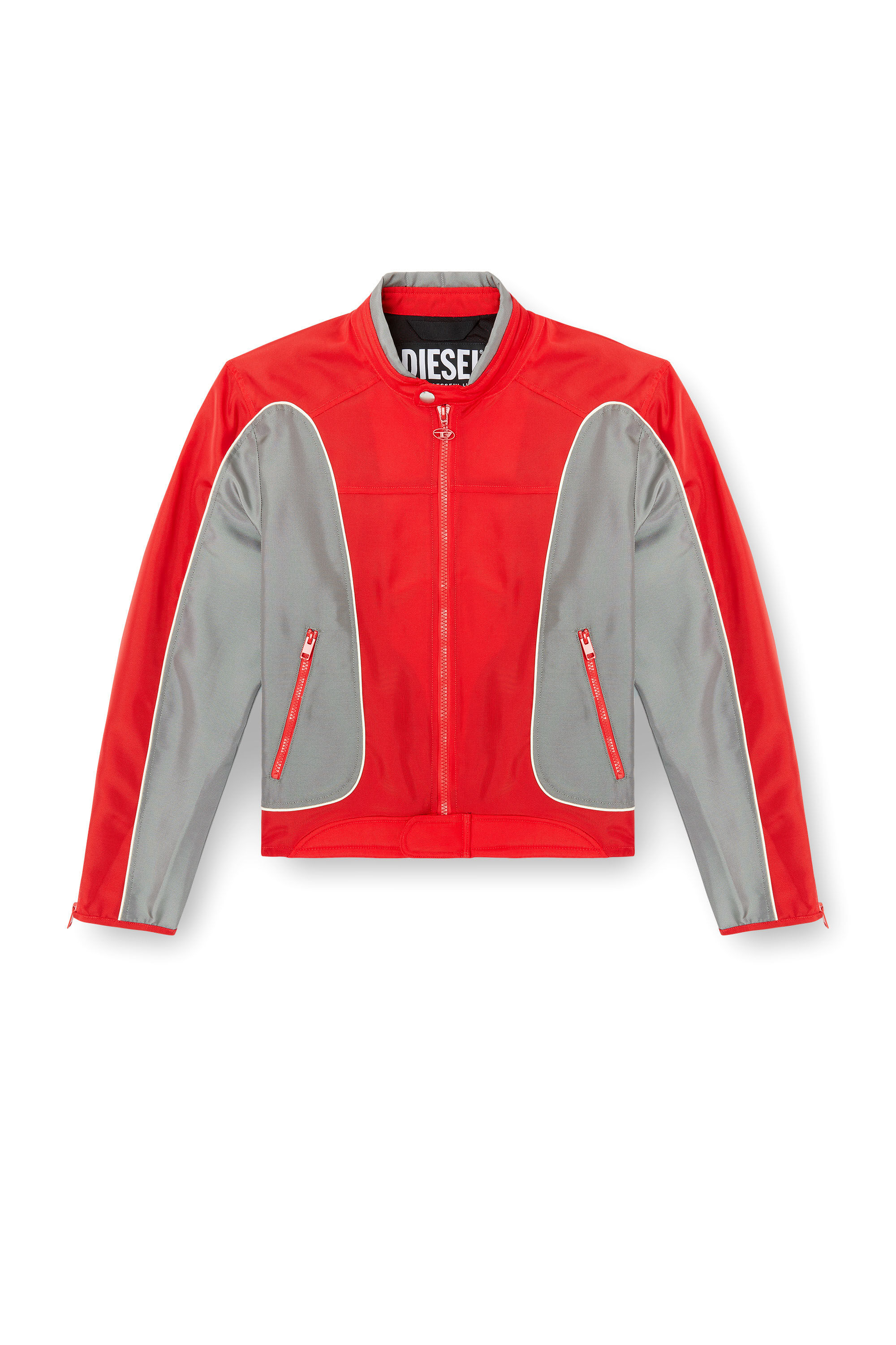Diesel - J-BLINK-A, Giacca biker color block con piping Uomo in Multicolor - 2