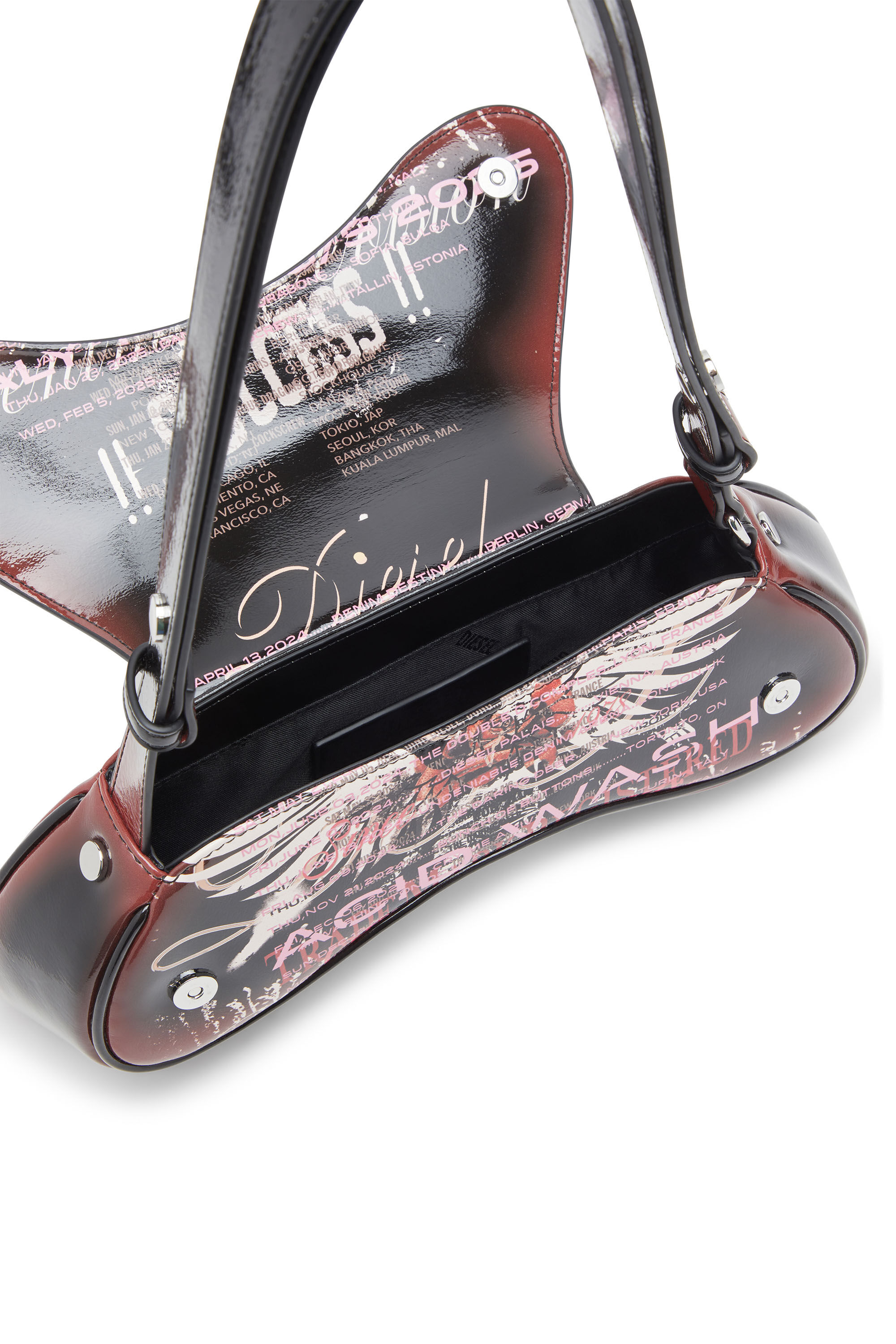 Diesel - PLAY CROSSBODY, Play-Borsa in PU stampato lucido Donna in Multicolor - 5