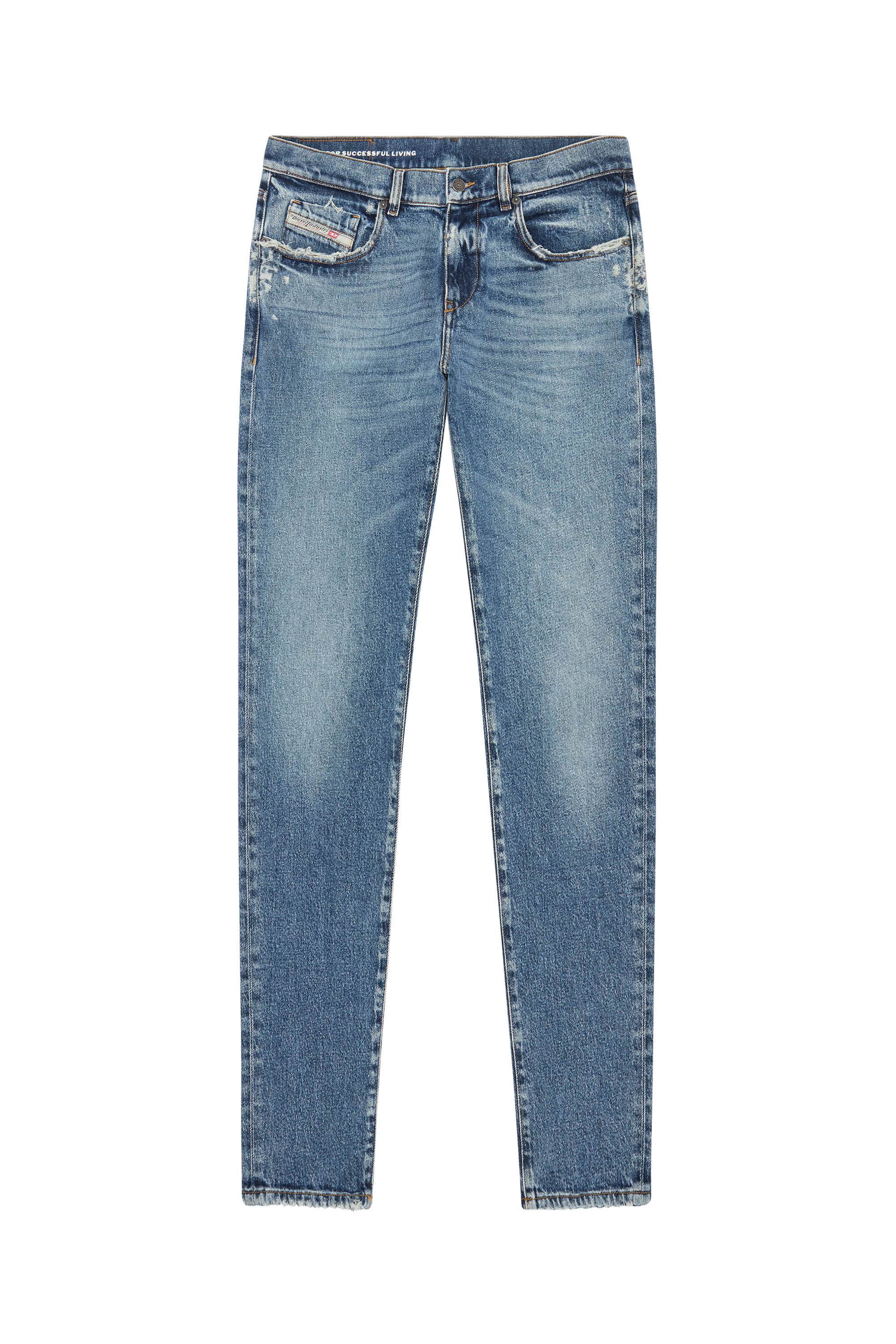 2019 D STRUKT Uomo Pantaloni Jeans Slim Blu medio Diesel