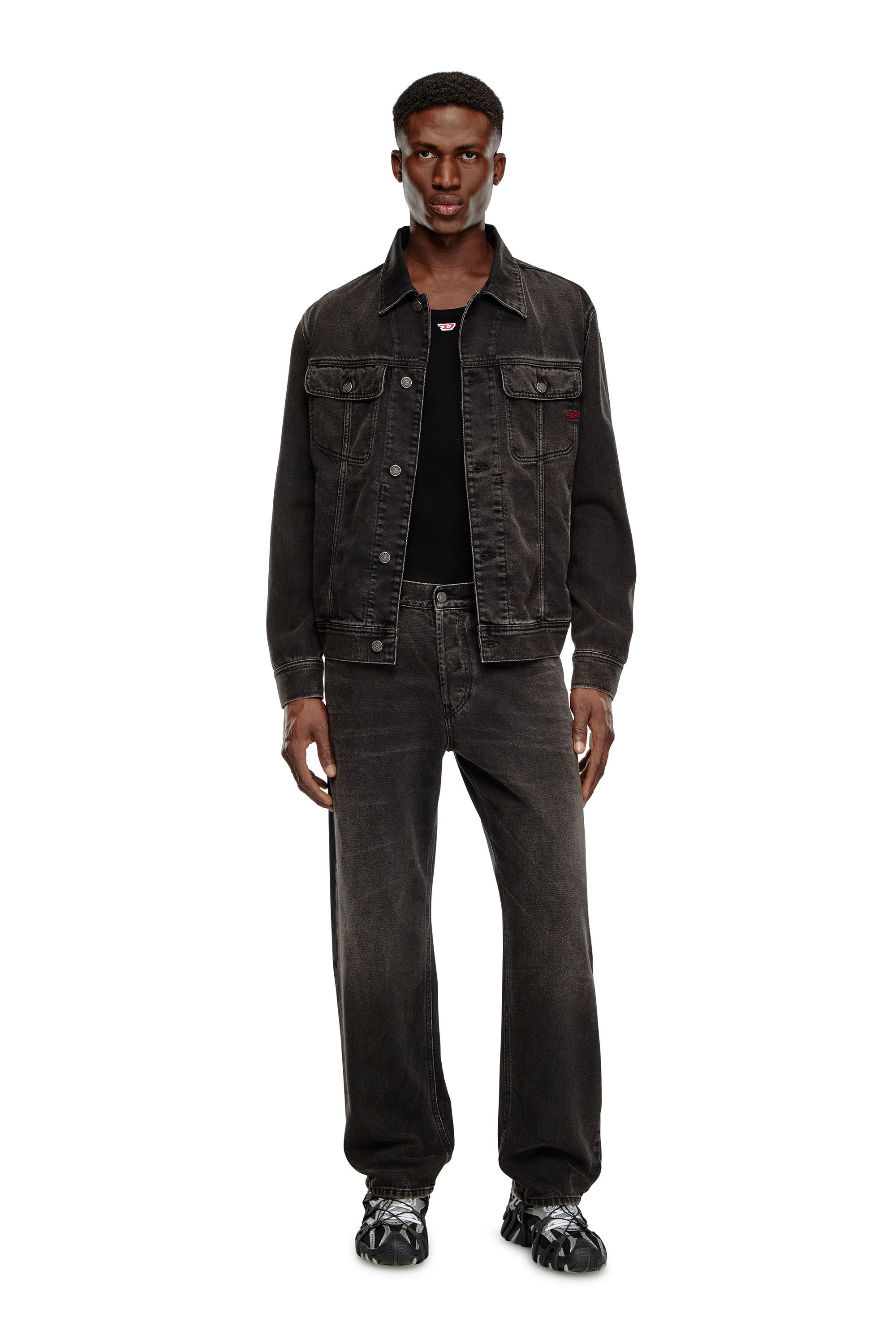 Giacca trucker regular Uomo Nero Diesel