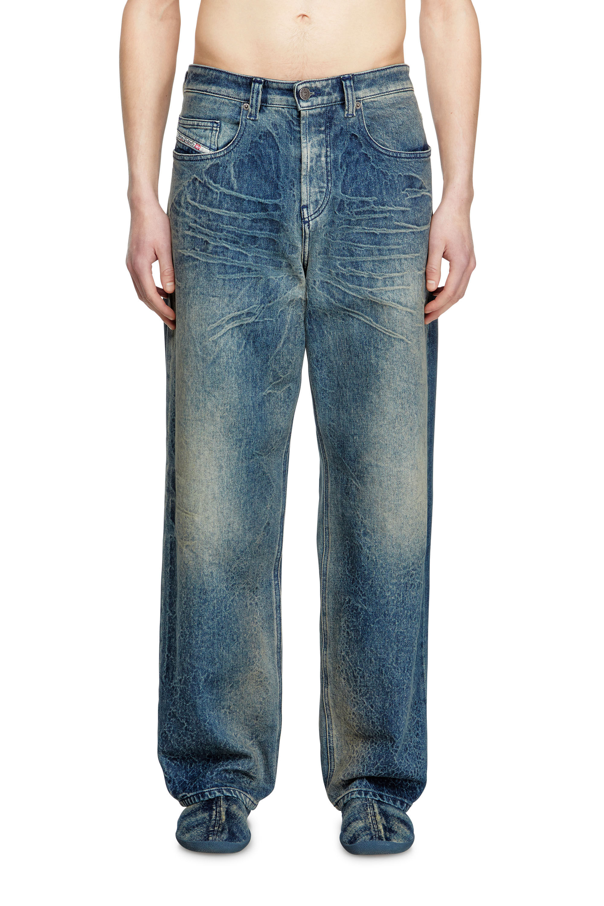 Diesel - Relaxed Jeans 2001 D-Macro 007BG Uomo, Blu Scuro - Image 3