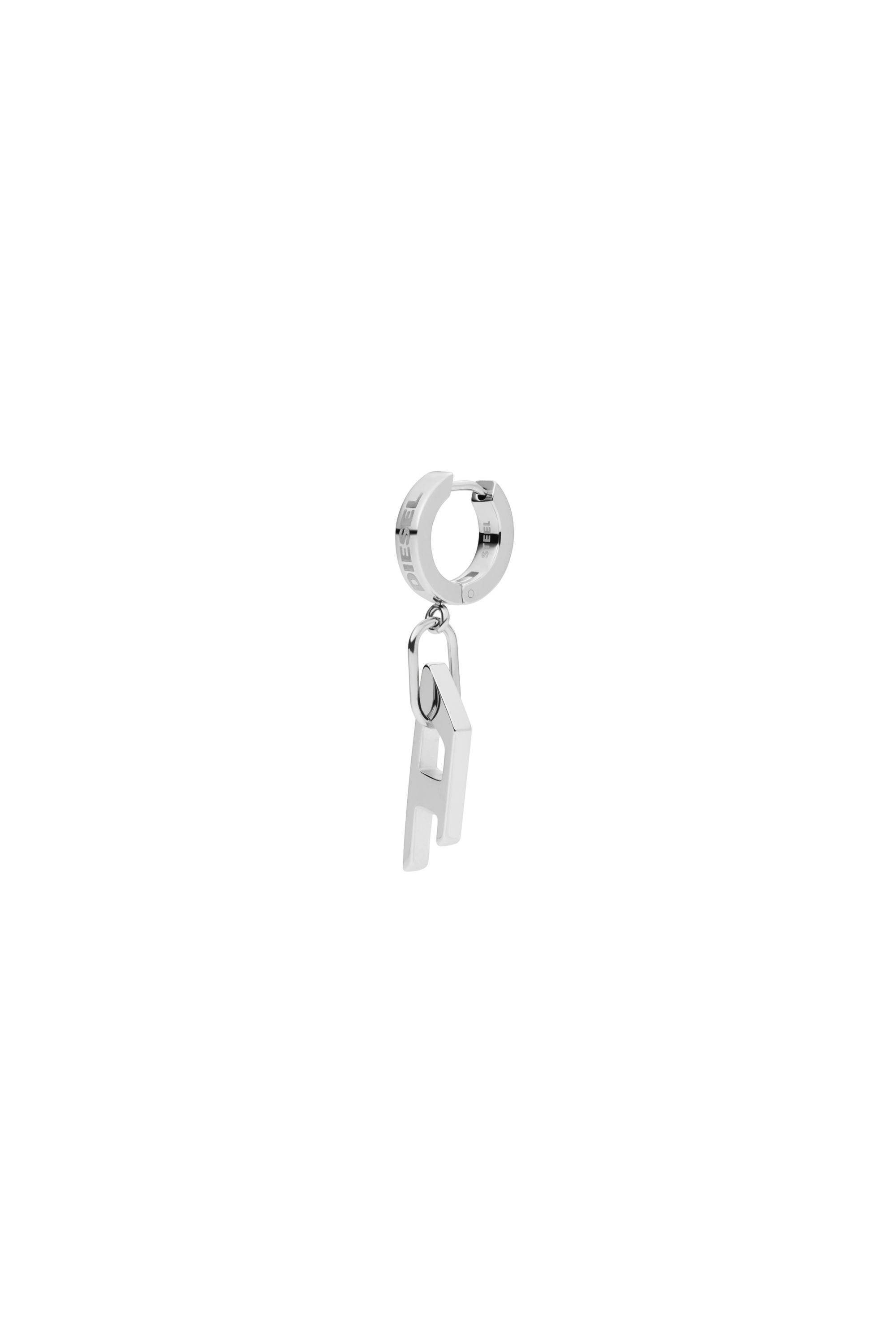Diesel - DX1336, Orecchino a cerchio in acciaio Unisex in Argento - 1