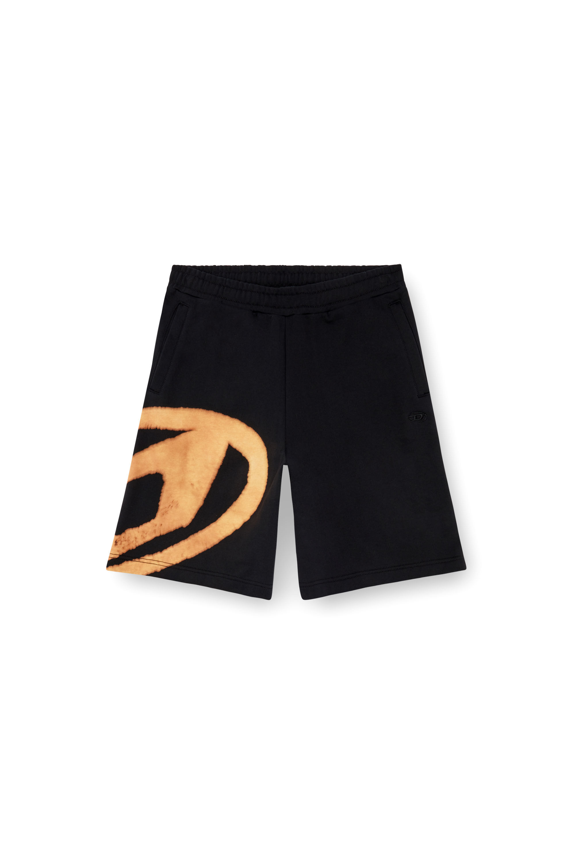 Diesel - P-CROW-BLEACH, Short in felpa con logo effetto bleach Uomo in Multicolor - 2
