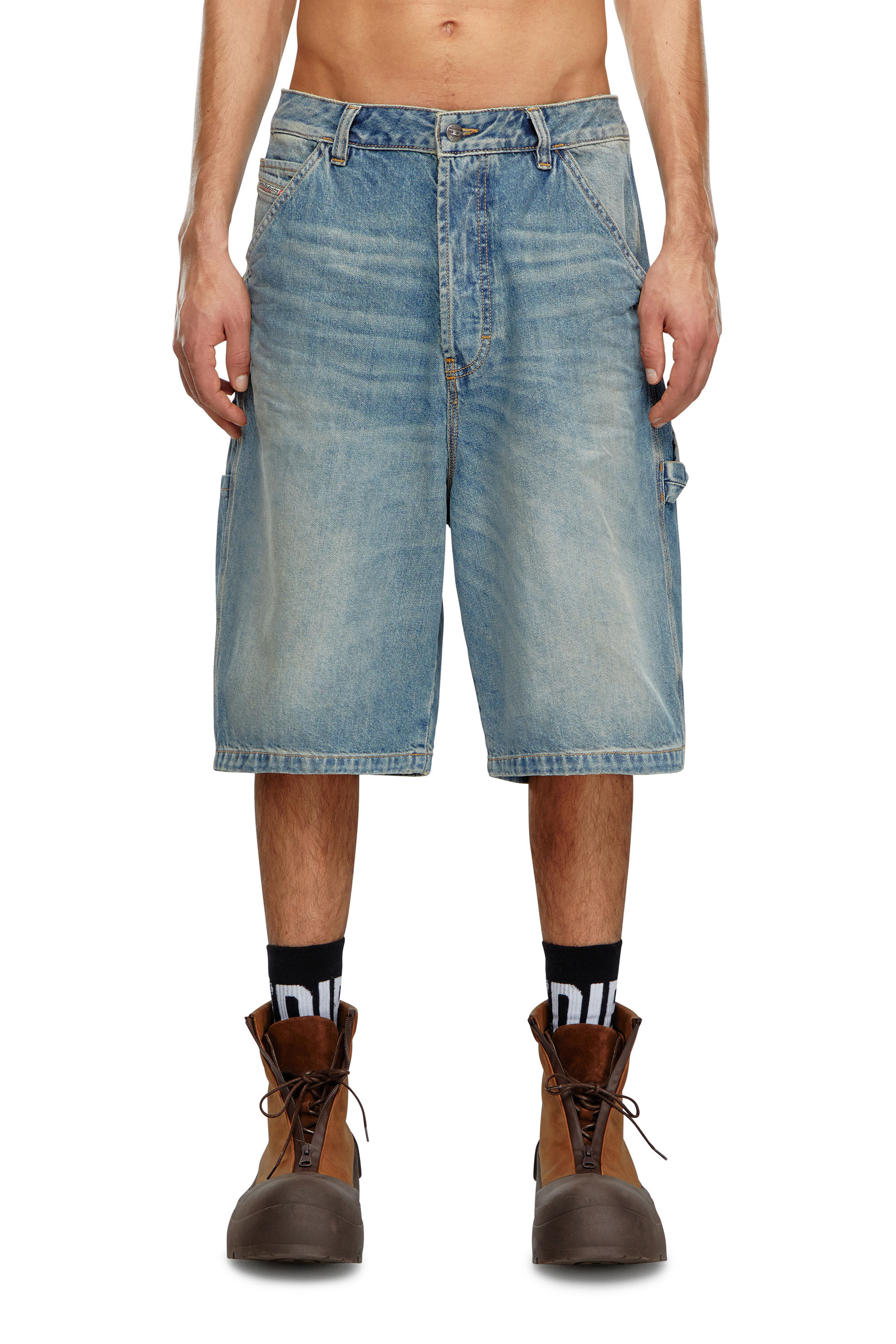 Short utility in denim Uomo Blu Diesel