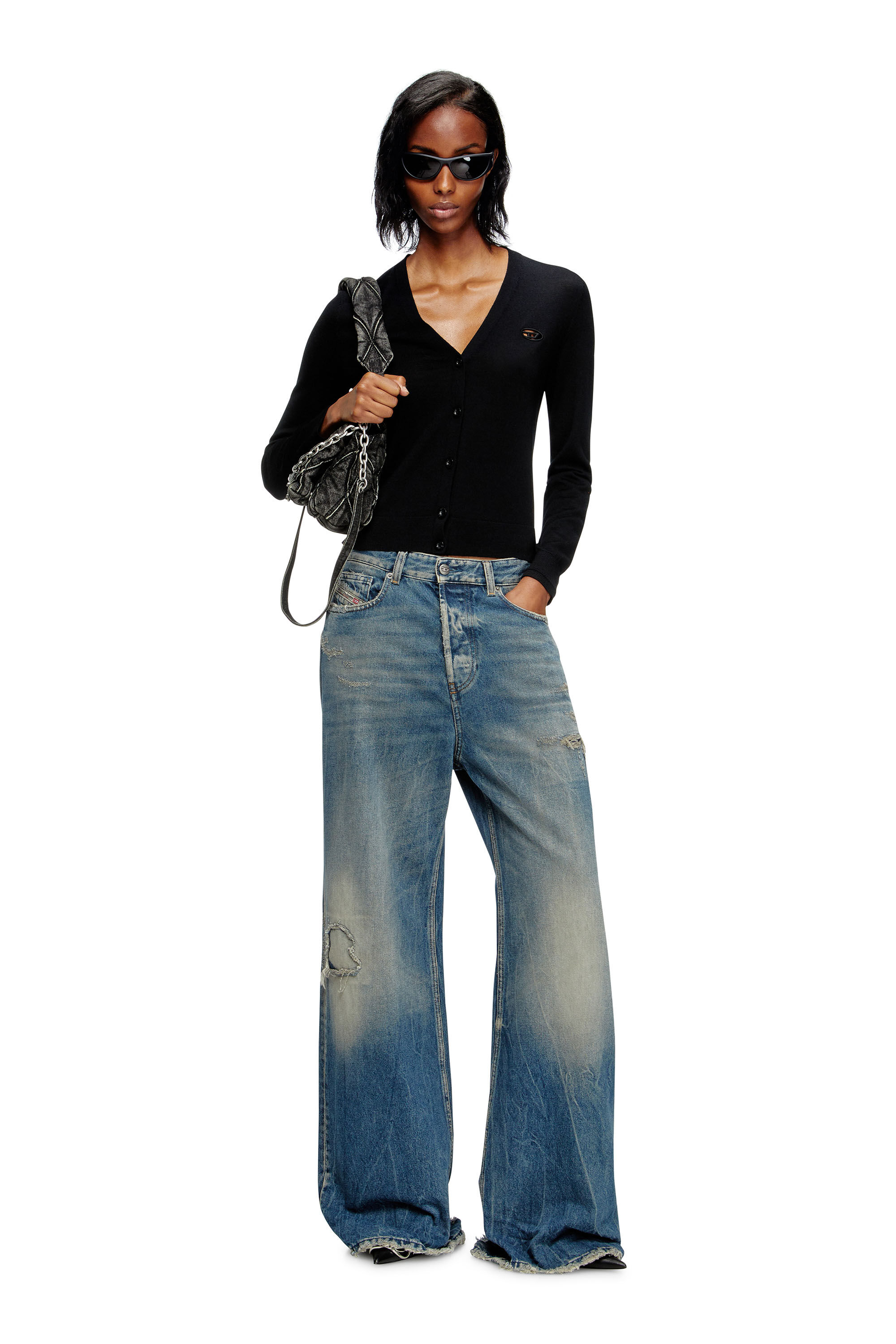 Diesel - Relaxed Jeans 1996 D-Sire 09M28 Donna, Blu medio - Image 1